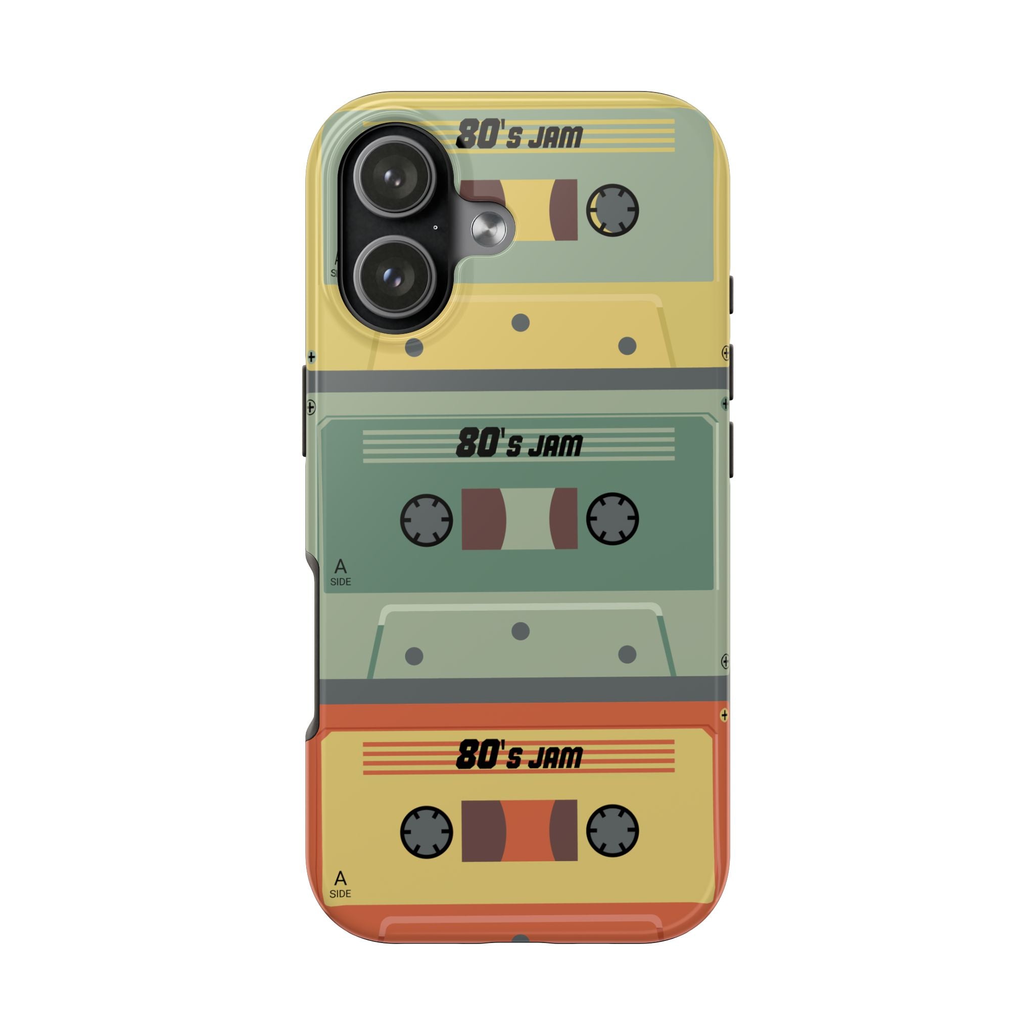 Retro 80s Cassette Tough Phone Case — "80's Jam" Vintage Tape Design