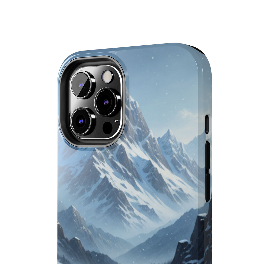 Tough Phone Case — Snowy Mountain Cabin Landscape Protective Phone Cover