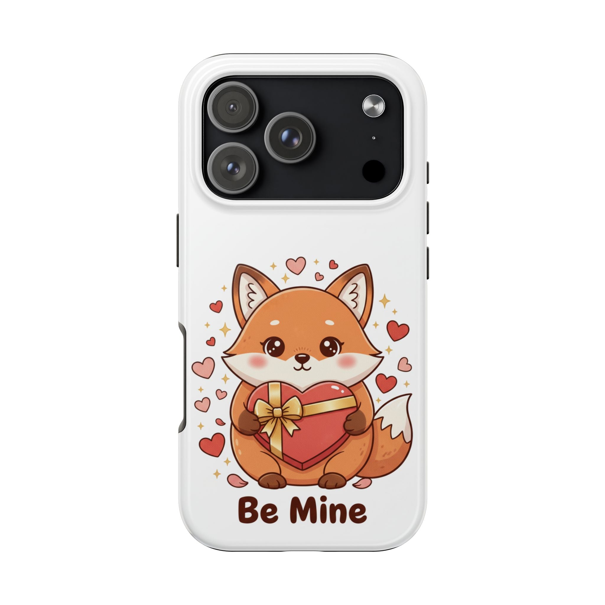 Phone Case — Cute Valentine Fox 'Be Mine' Protective Tough Case