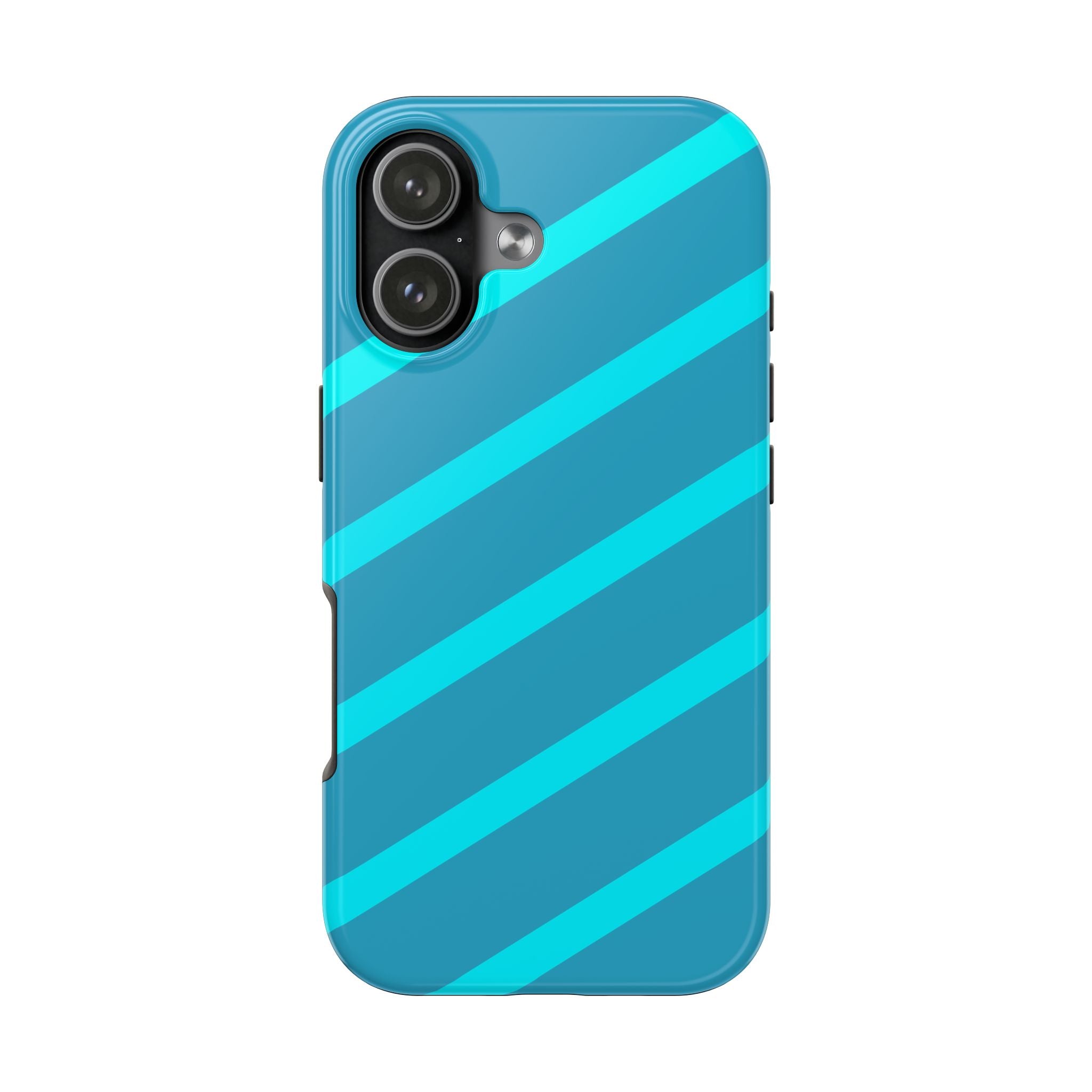Tough Phone Case — Blue Diagonal Stripe Shockproof Cover