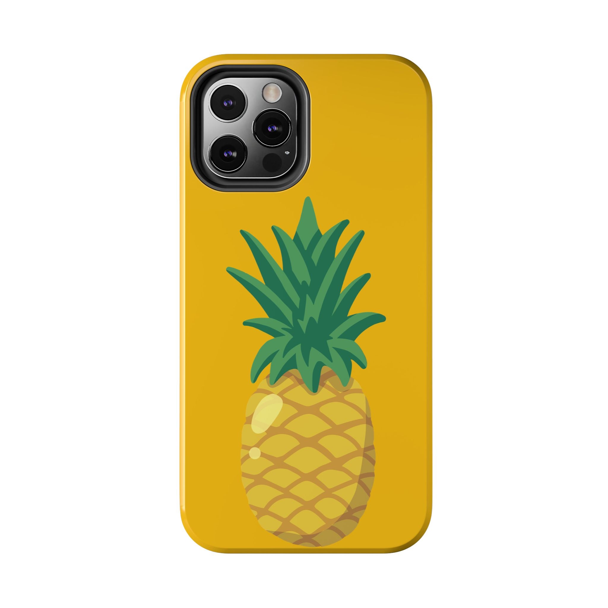 Pineapple Tough Phone Case — Bright Yellow Protective Phone Cover
