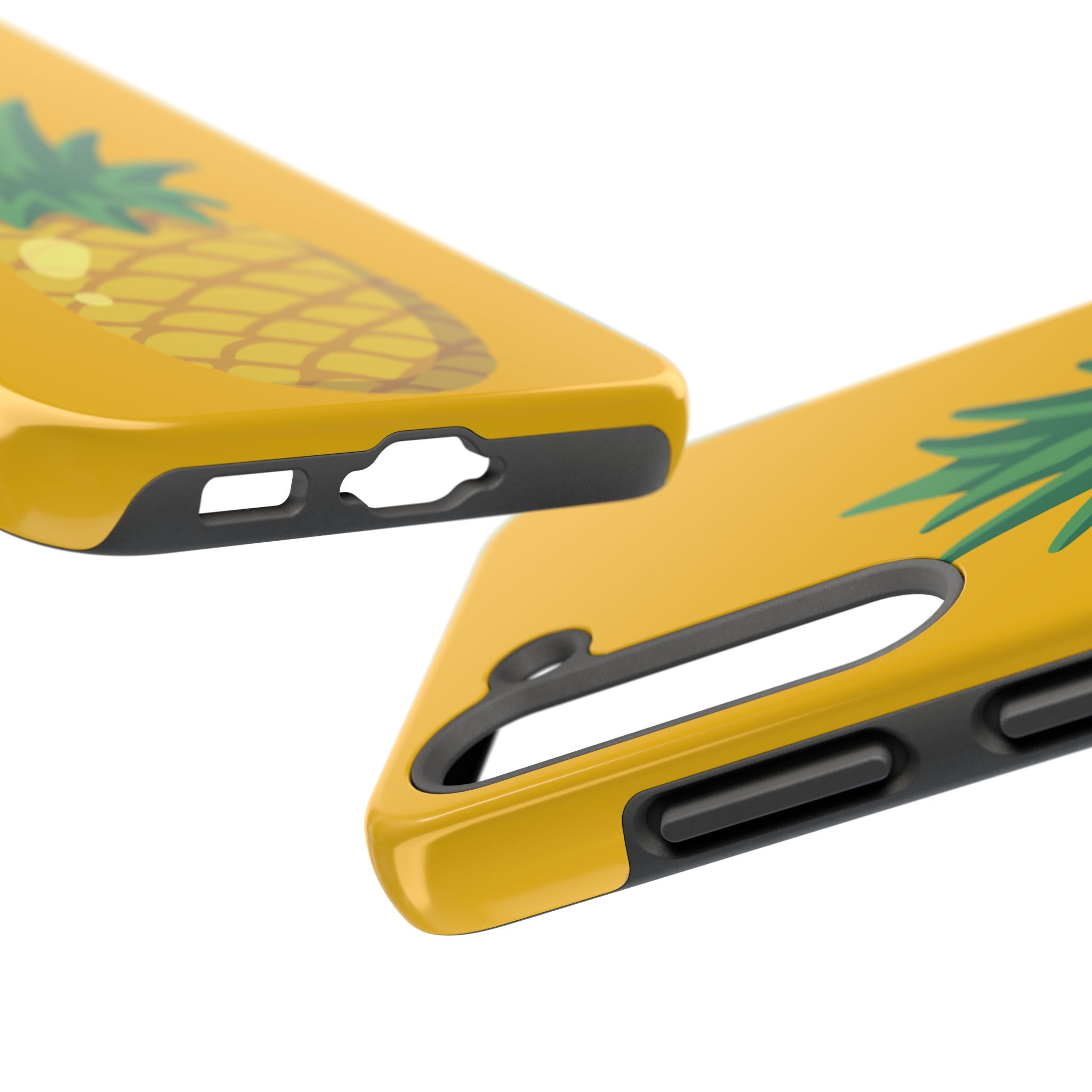 Pineapple Tough Phone Case — Bright Yellow Protective Phone Cover