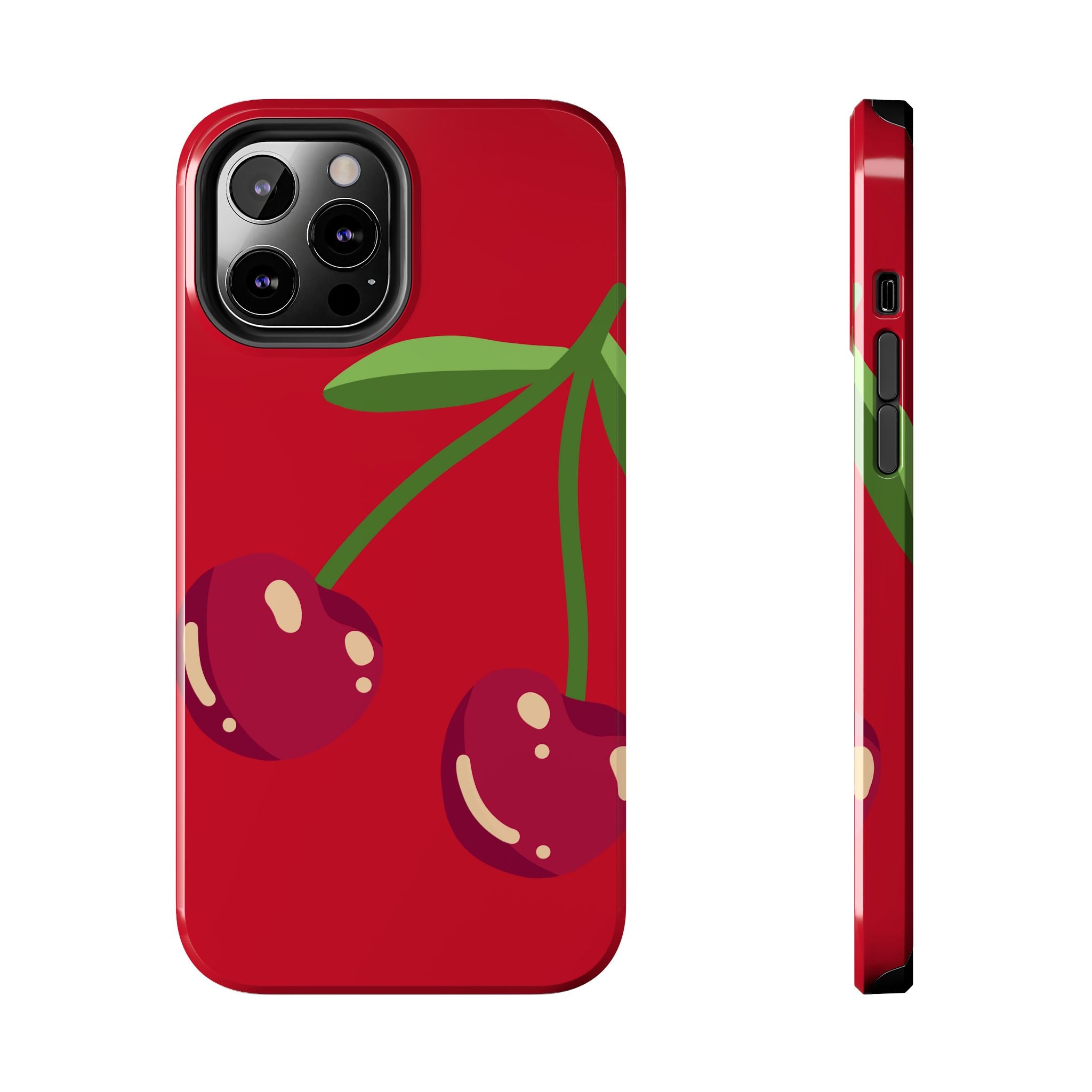 Cherry Red Tough Phone Case — Cute Retro Fruit iPhone Case