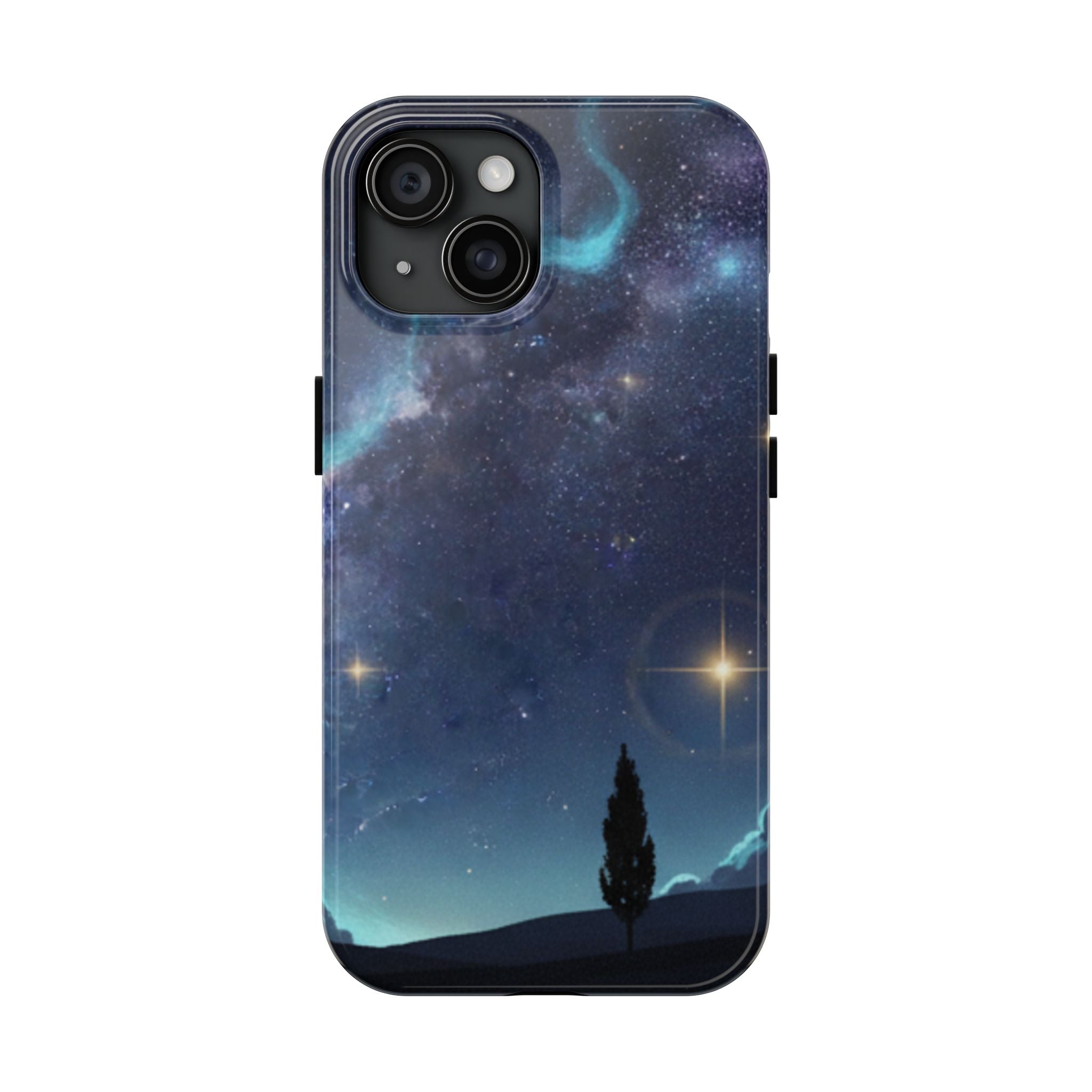 Galaxy Night Sky Tough Phone Case — Starry Landscape Protective Phone Cover
