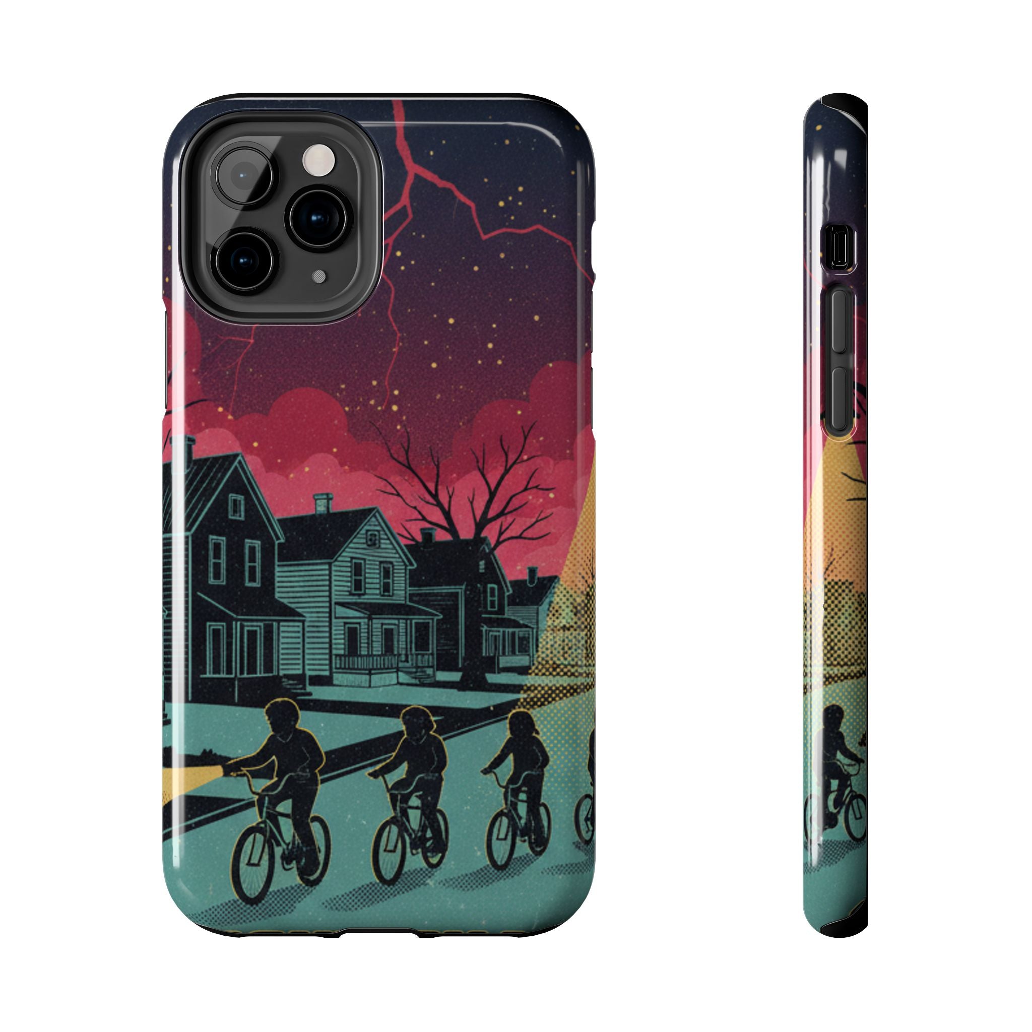 Tough Phone Case — Nostalgic Night Bike Ride Sky Design