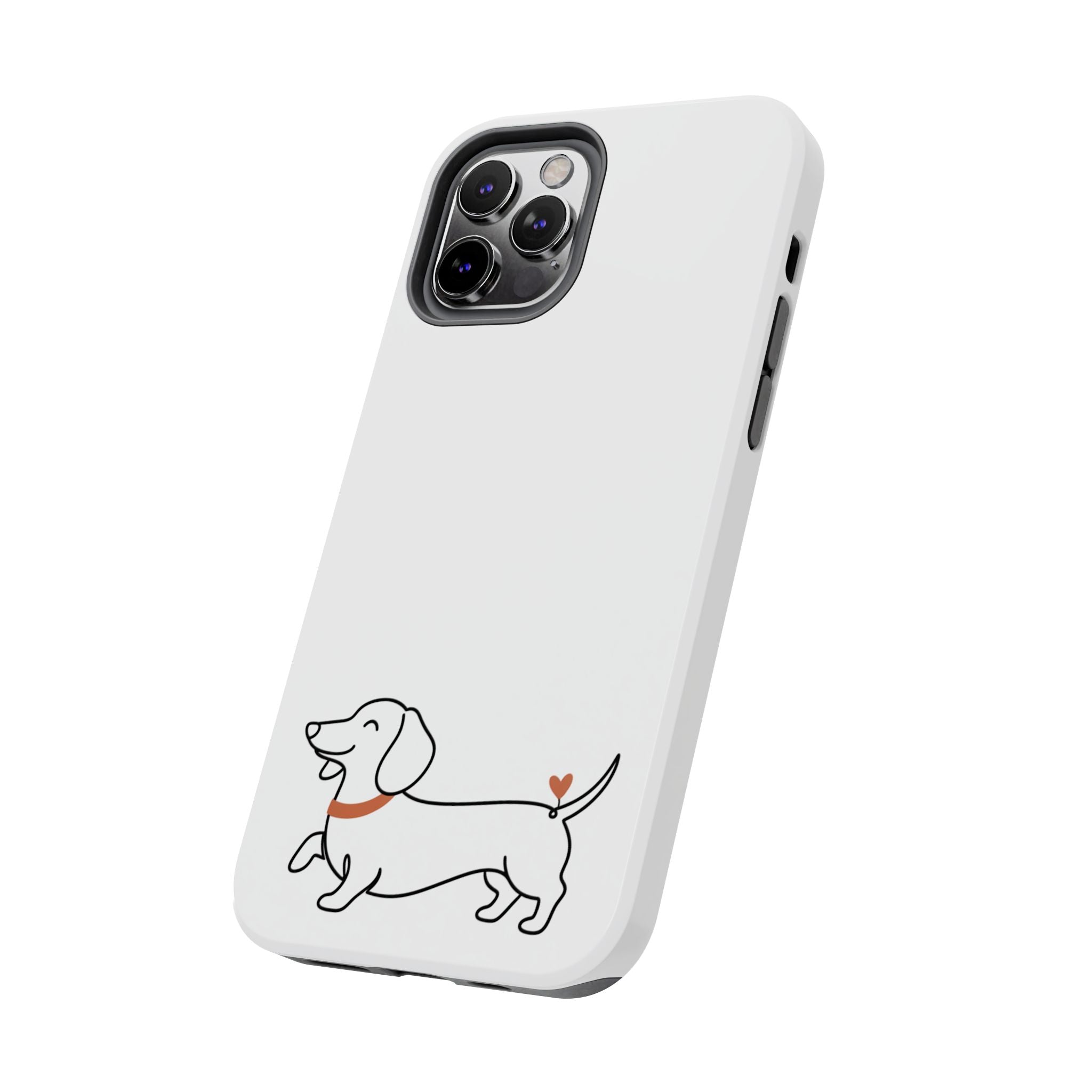 Dachshund Heart Tough Phone Case – Cute Wiener Dog Protective Phone Cover
