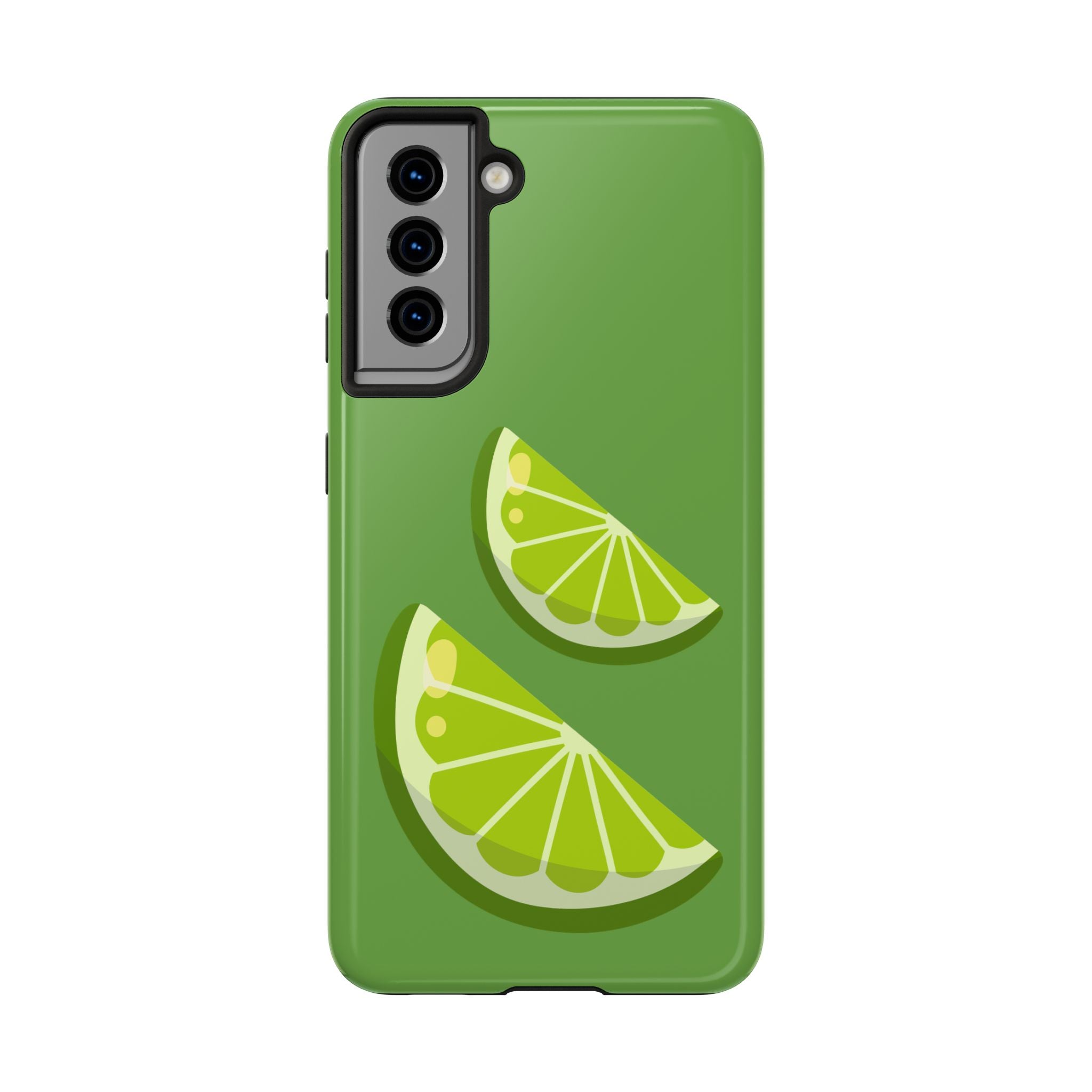 Lime Slice Tough Phone Case — Bright Green Citrus Protective Cover
