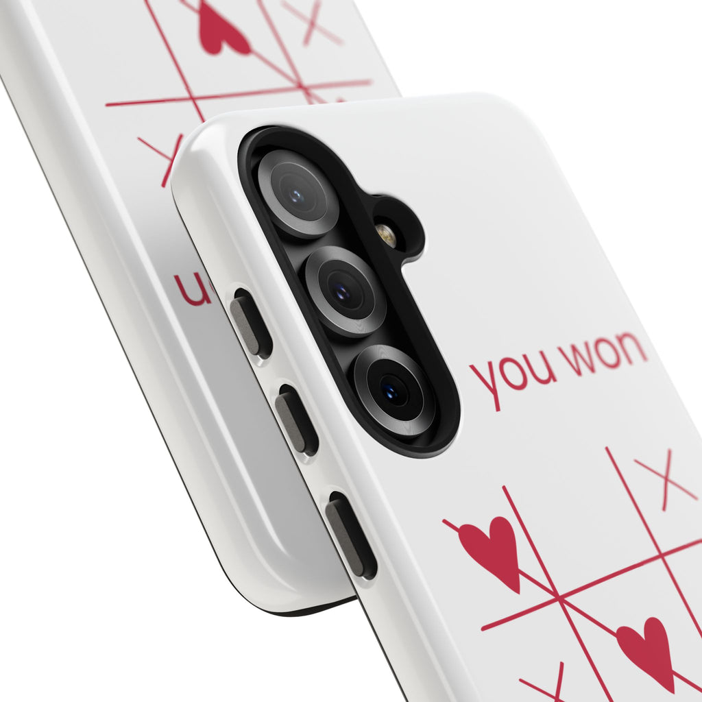 Tough Phone Case — "You Won My Heart" Tic-Tac-Toe Valentine Phone Cover