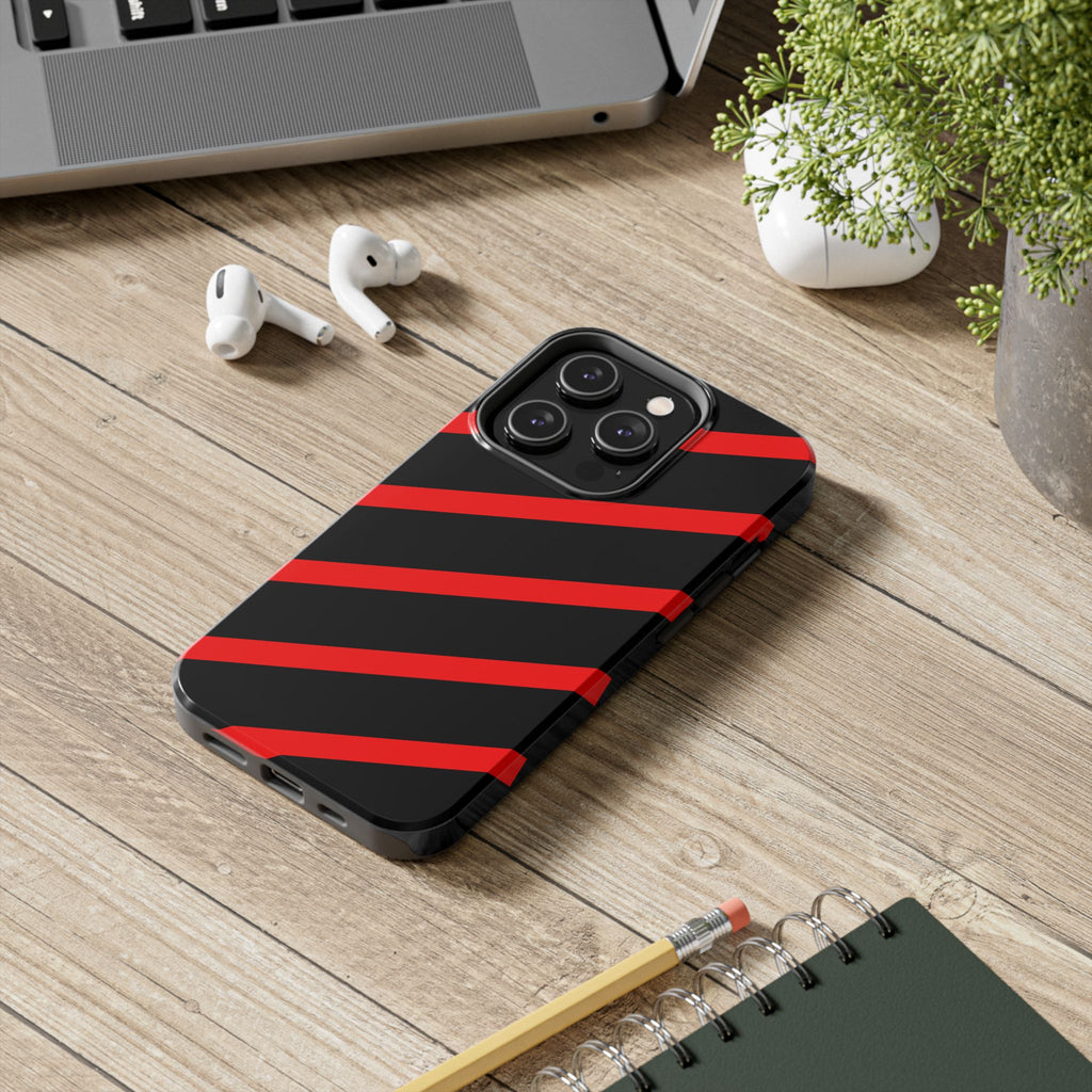 Copy of Tough Phone Case — Blue Diagonal Stripe Shockproof Cover