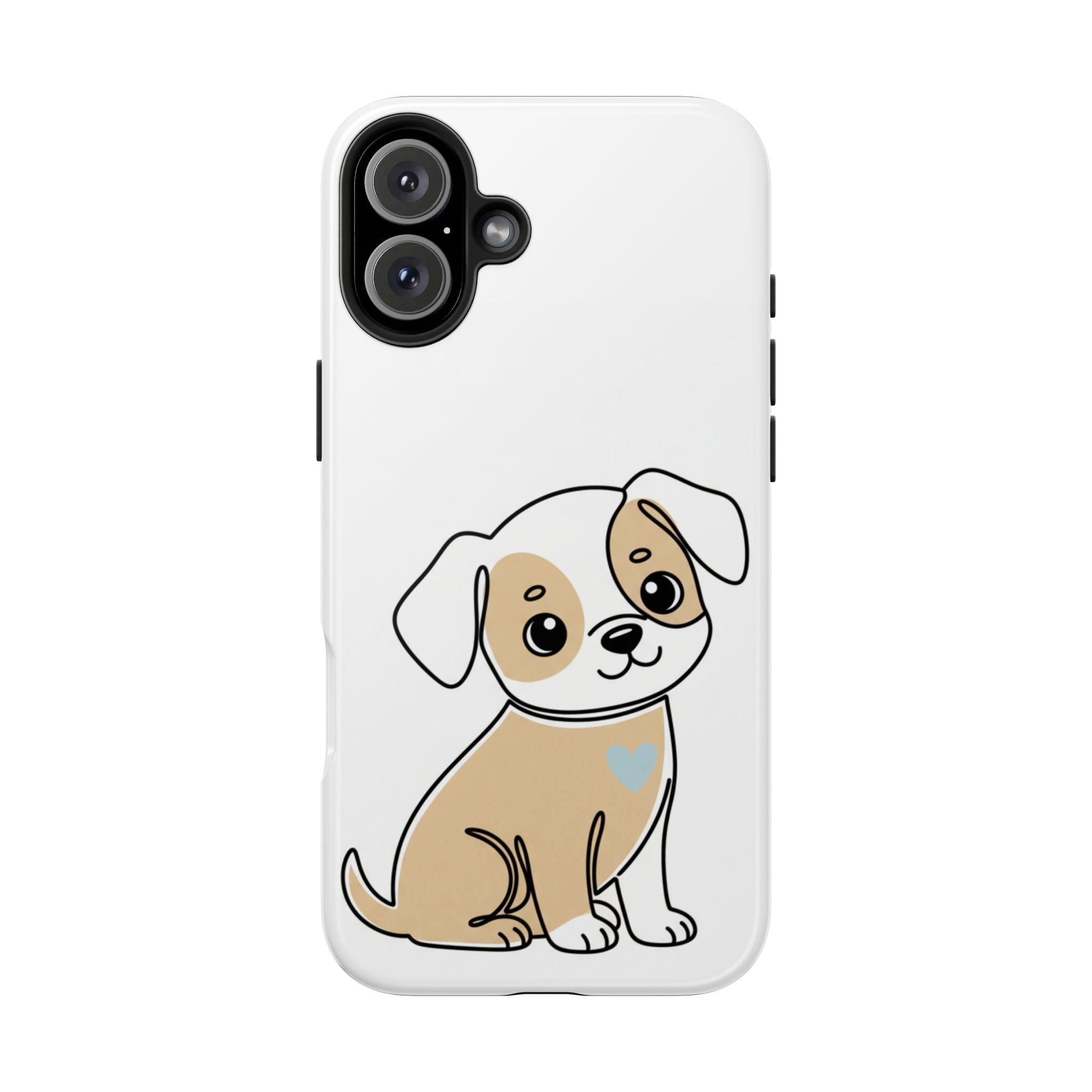 Cute Puppy Tough Phone Case – Cartoon Dog Protective Phone Cover