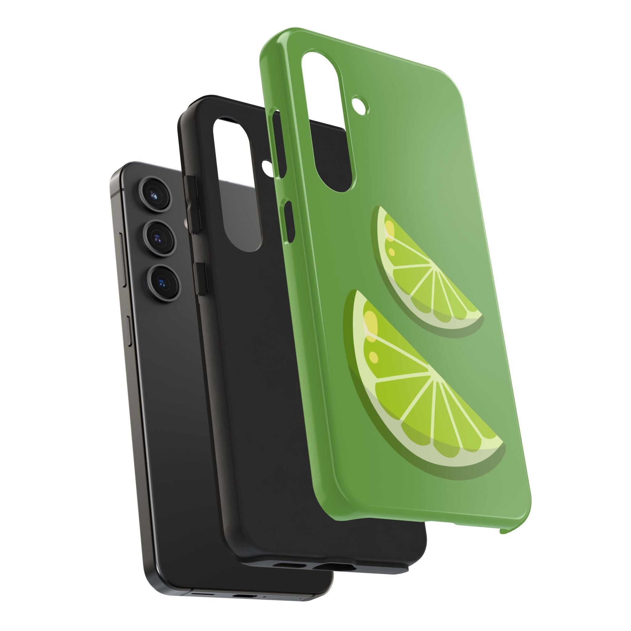 Lime Slice Tough Phone Case — Bright Green Citrus Protective Cover