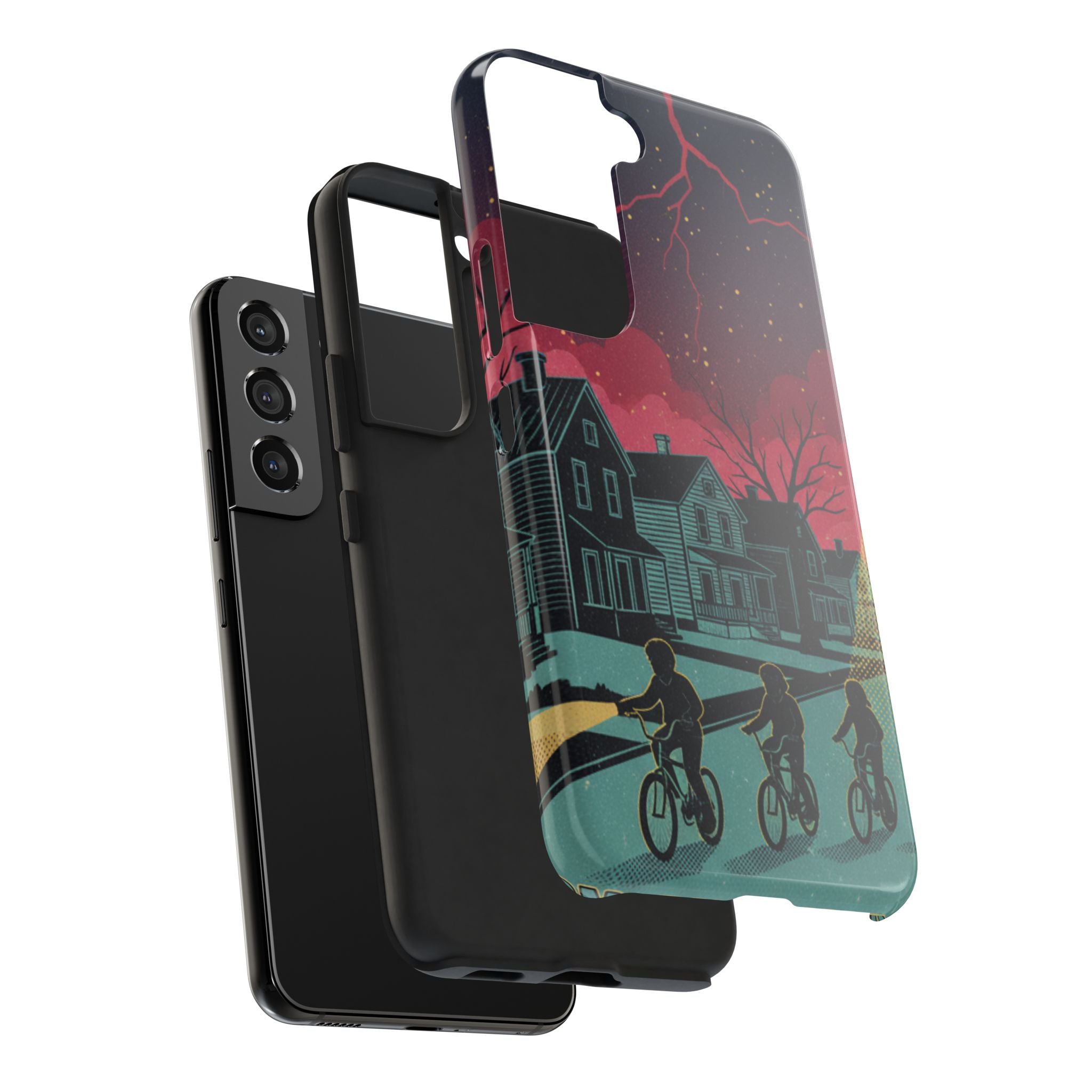 Tough Phone Case — Nostalgic Night Bike Ride Sky Design