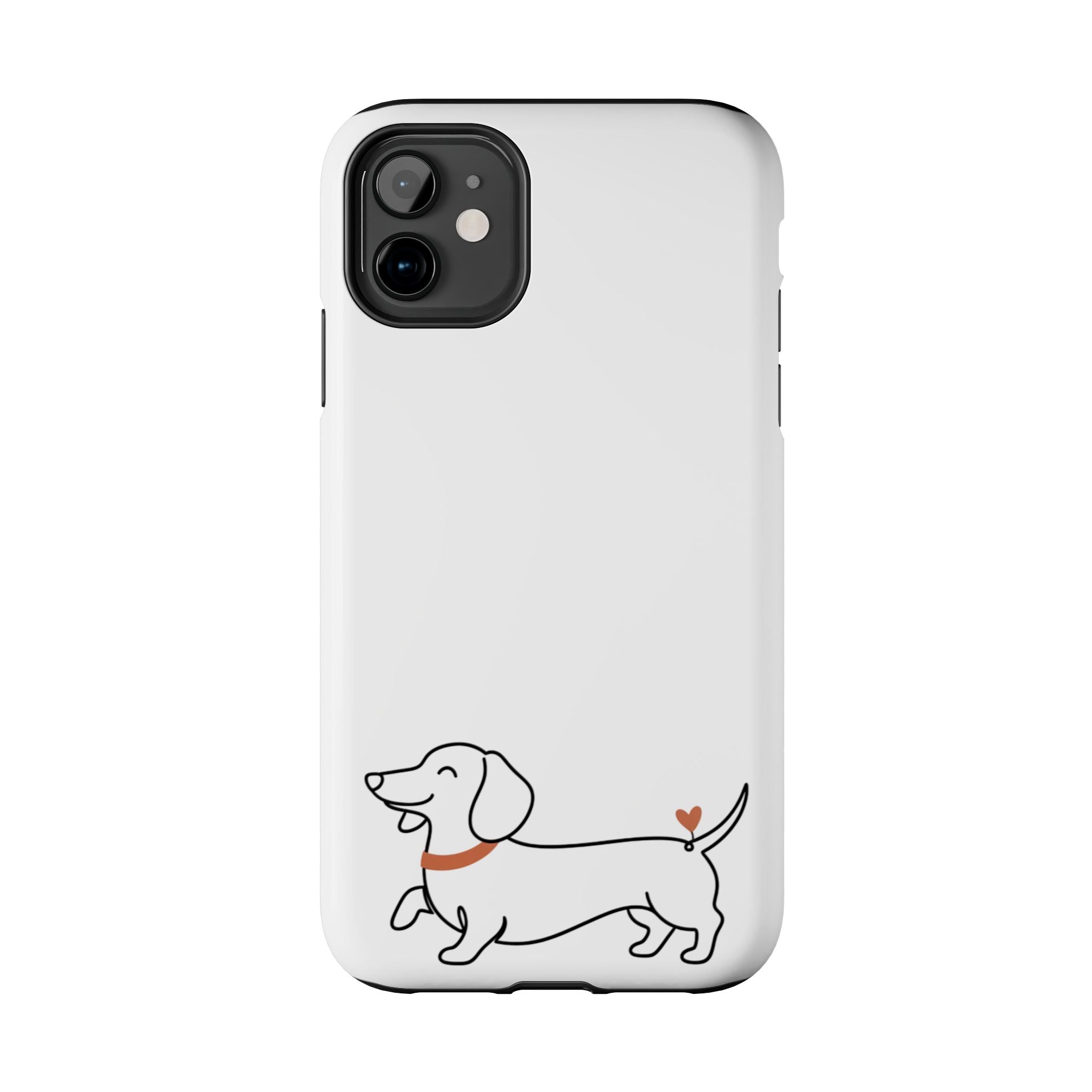 Dachshund Heart Tough Phone Case – Cute Wiener Dog Protective Phone Cover