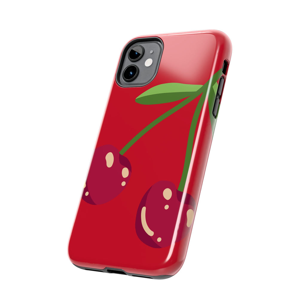 Cherry Red Tough Phone Case — Cute Retro Fruit iPhone Case