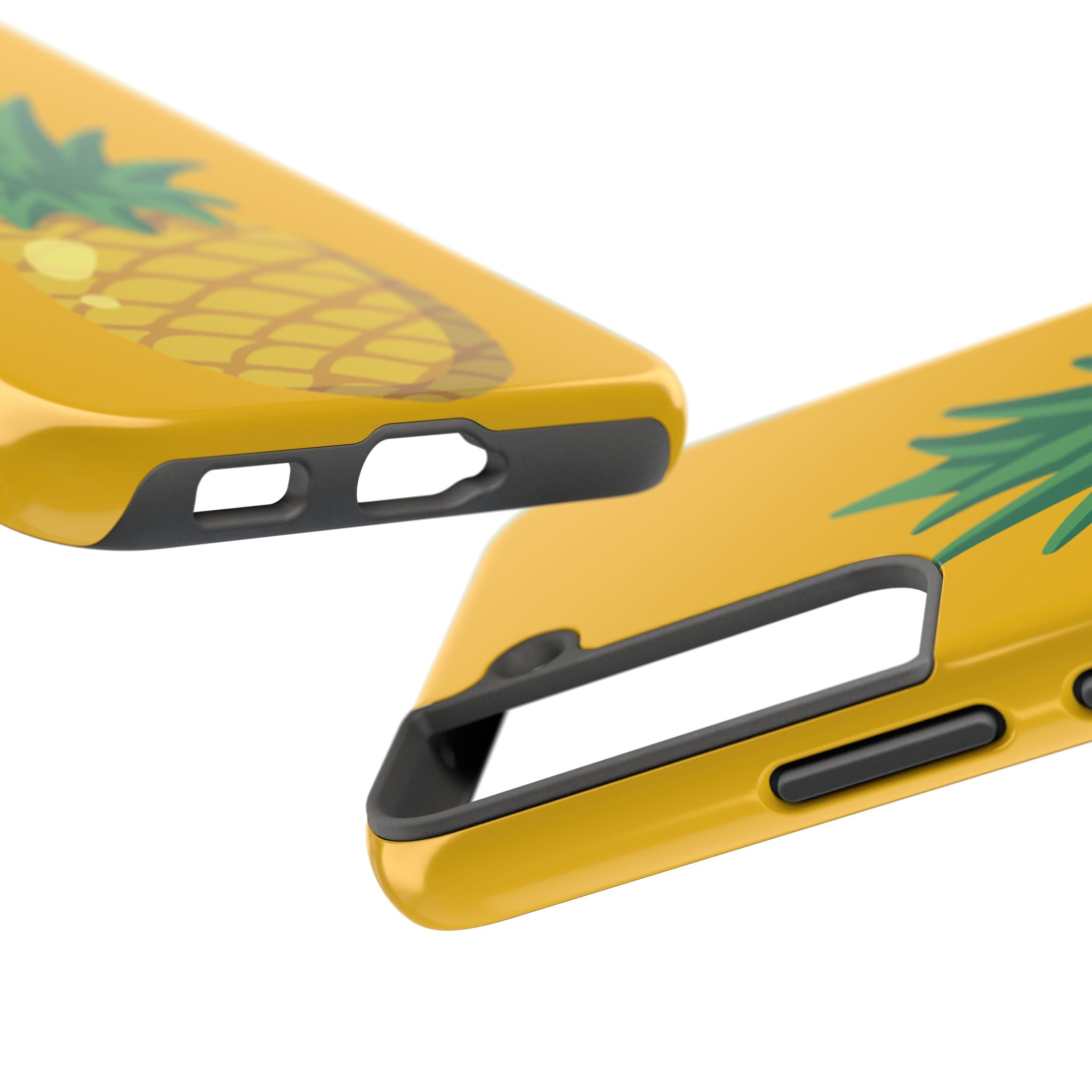 Pineapple Tough Phone Case — Bright Yellow Protective Phone Cover