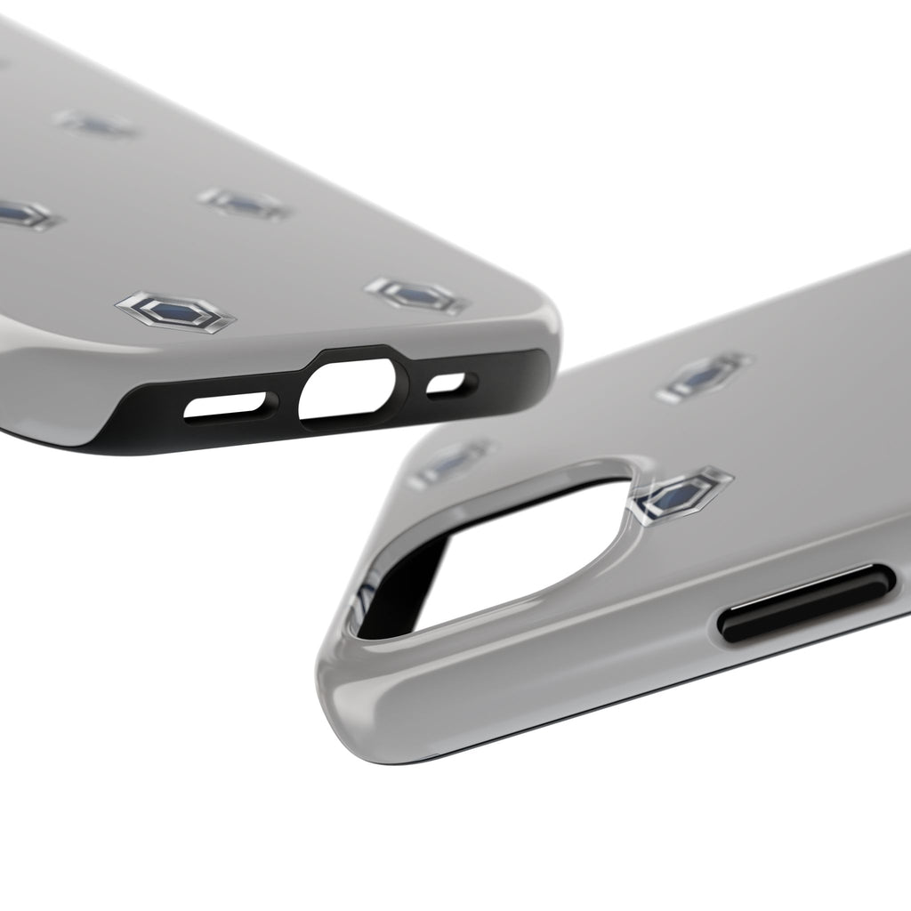Tough Phone Case — Minimal Hex Rivet Armor (Gray)