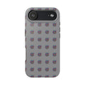 Tough Phone Case — Abstract Floral Burst Pattern on Gray (Protective Slim Fit)