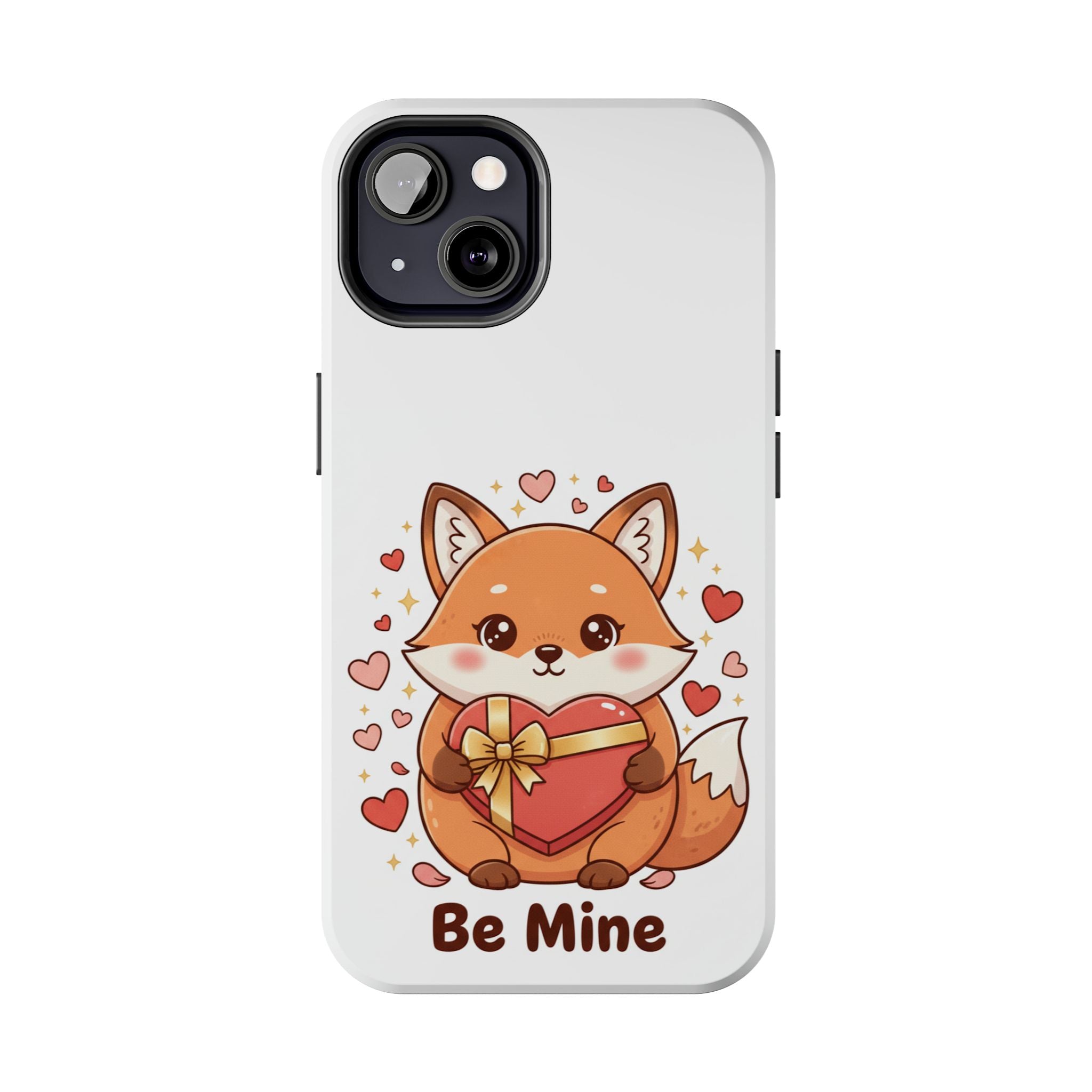 Phone Case — Cute Valentine Fox 'Be Mine' Protective Tough Case
