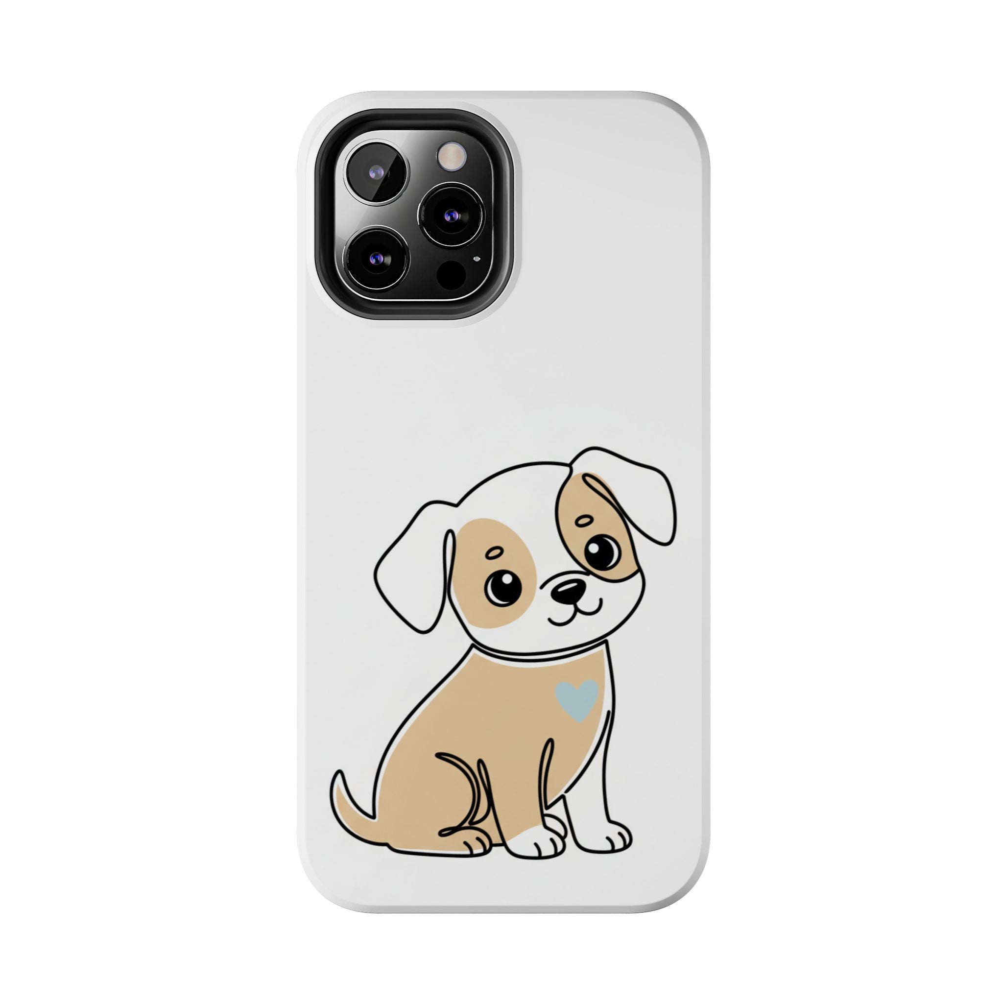 Cute Puppy Tough Phone Case – Cartoon Dog Protective Phone Cover