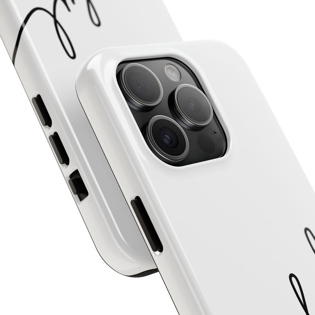 Joyful Tough Phone Case — Minimal Script Protective Phone Cover