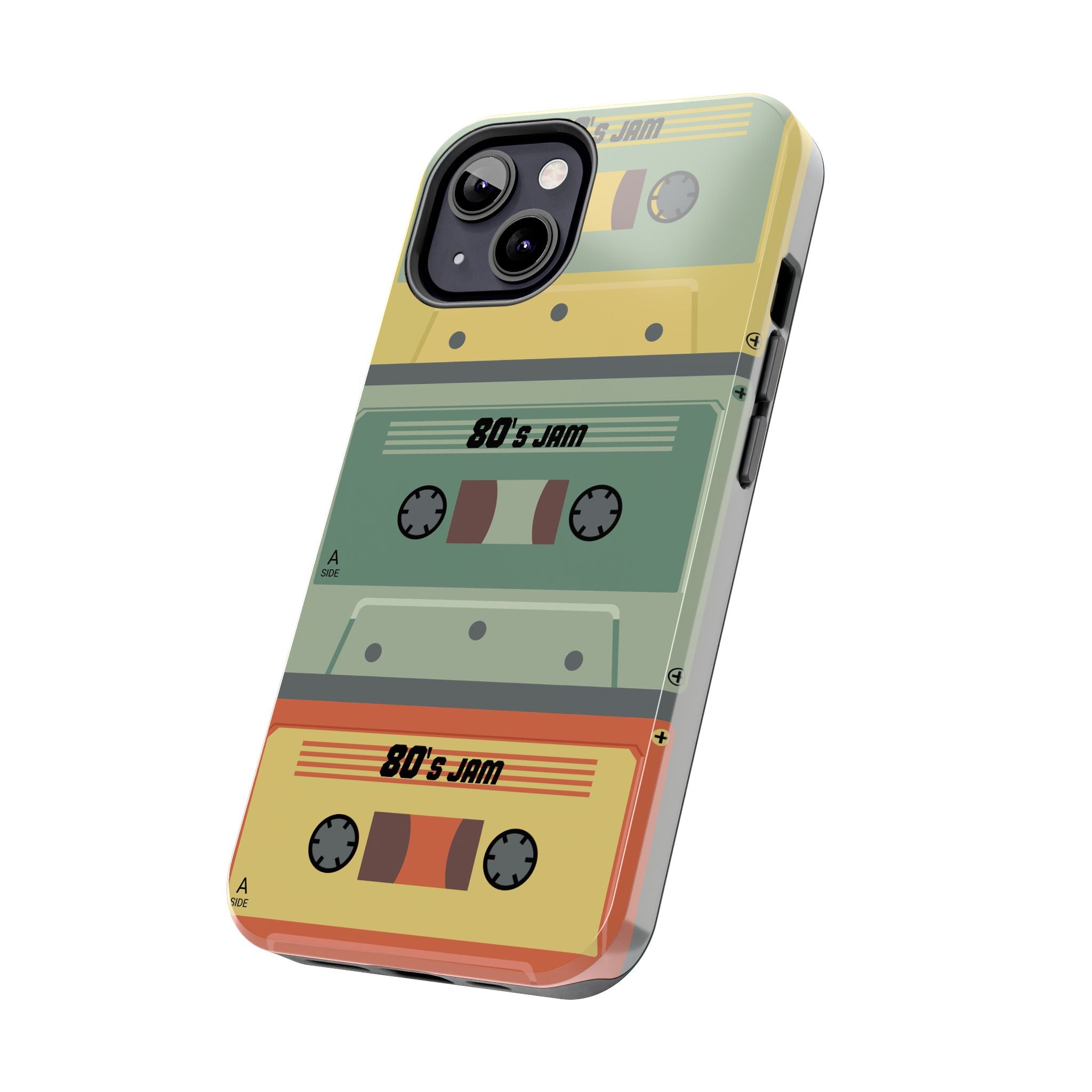 Retro 80s Cassette Tough Phone Case — "80's Jam" Vintage Tape Design