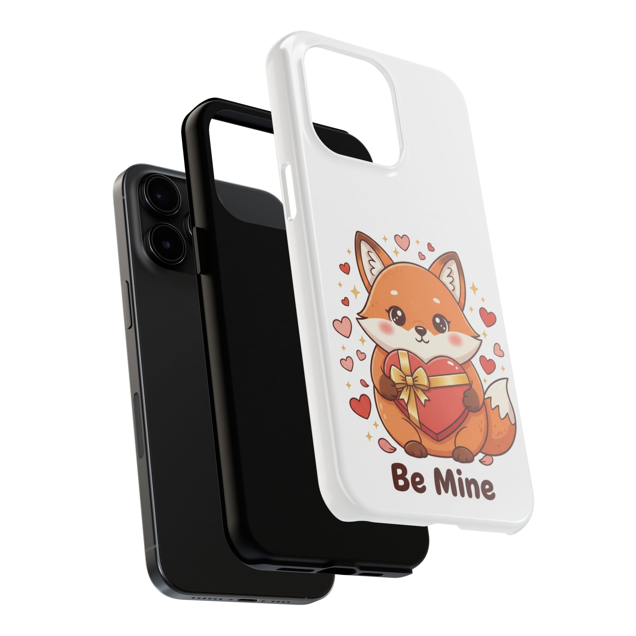 Phone Case — Cute Valentine Fox 'Be Mine' Protective Tough Case
