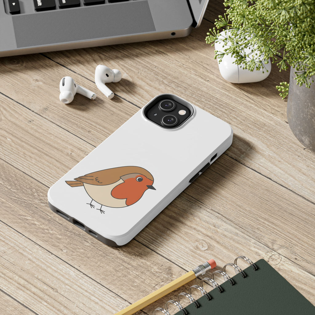 Cute Robin Tough Phone Case — Protective Bird iPhone Case