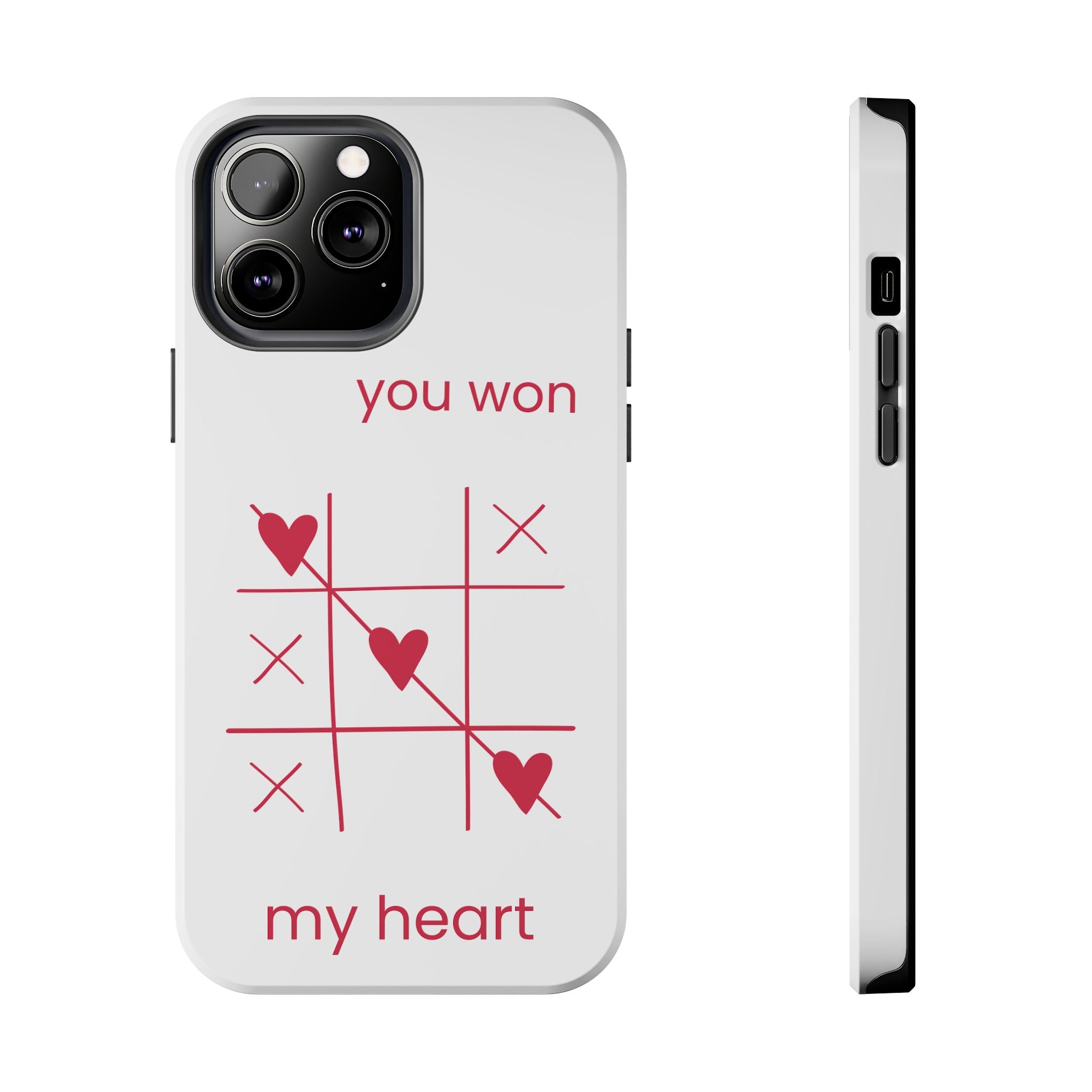 Tough Phone Case — "You Won My Heart" Tic-Tac-Toe Valentine Phone Cover