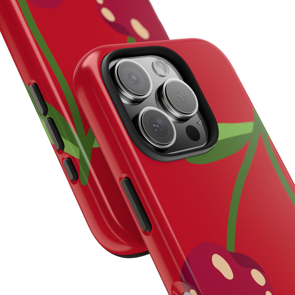 Cherry Red Tough Phone Case — Cute Retro Fruit iPhone Case