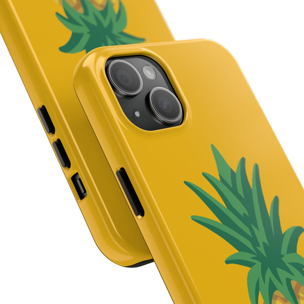 Pineapple Tough Phone Case — Bright Yellow Protective Phone Cover