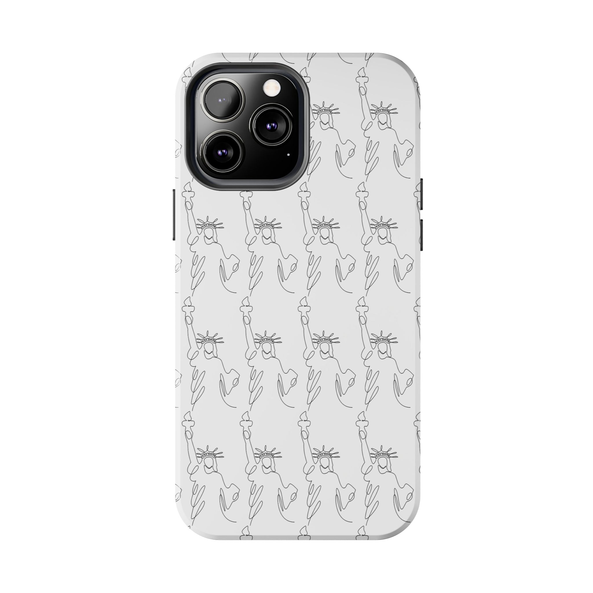 Statue of Liberty Sketch Tough Phone Case — Minimal Patriotic iPhone Cover