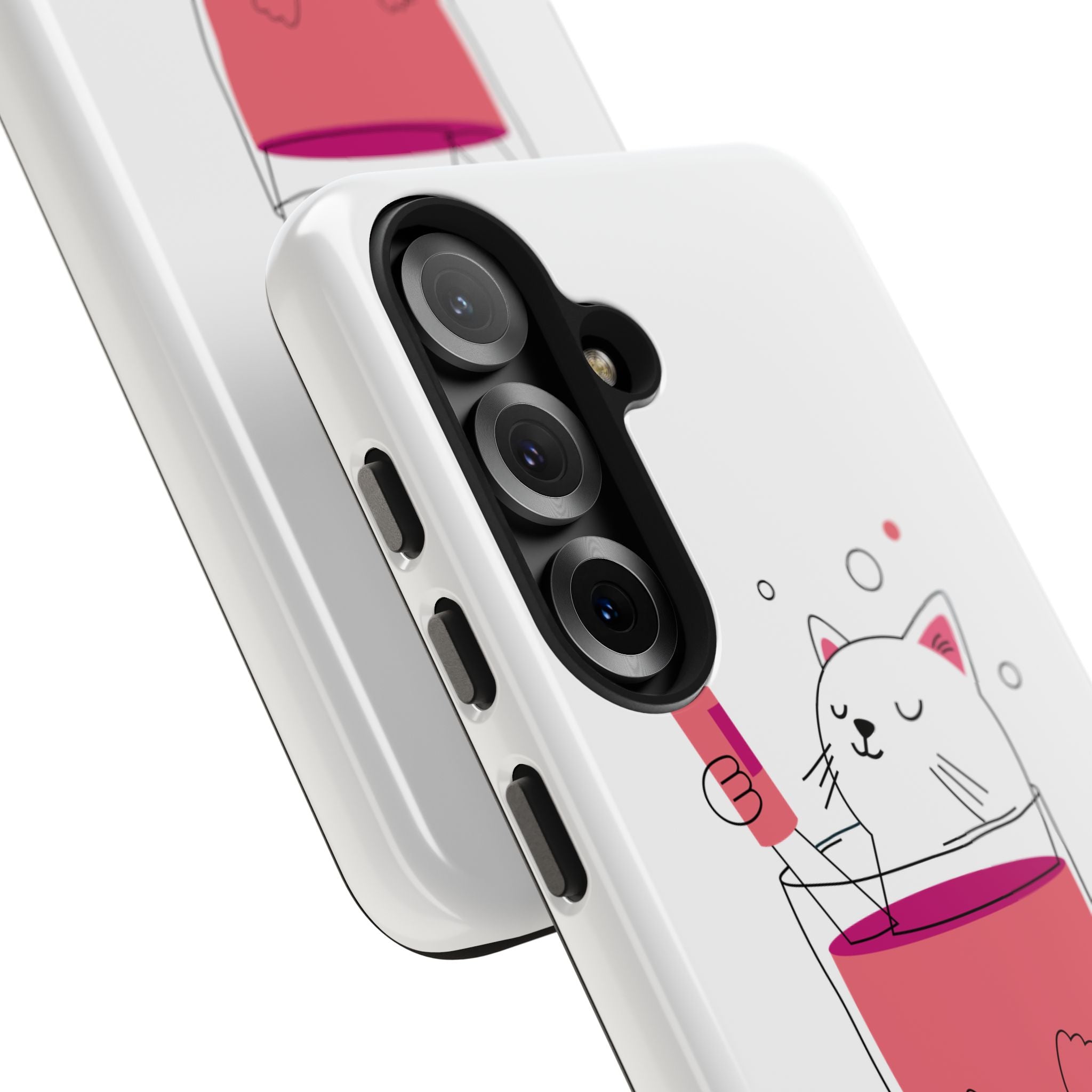 Cat Wine Phone Case — Cute Cat in Wine Glass Protective Case