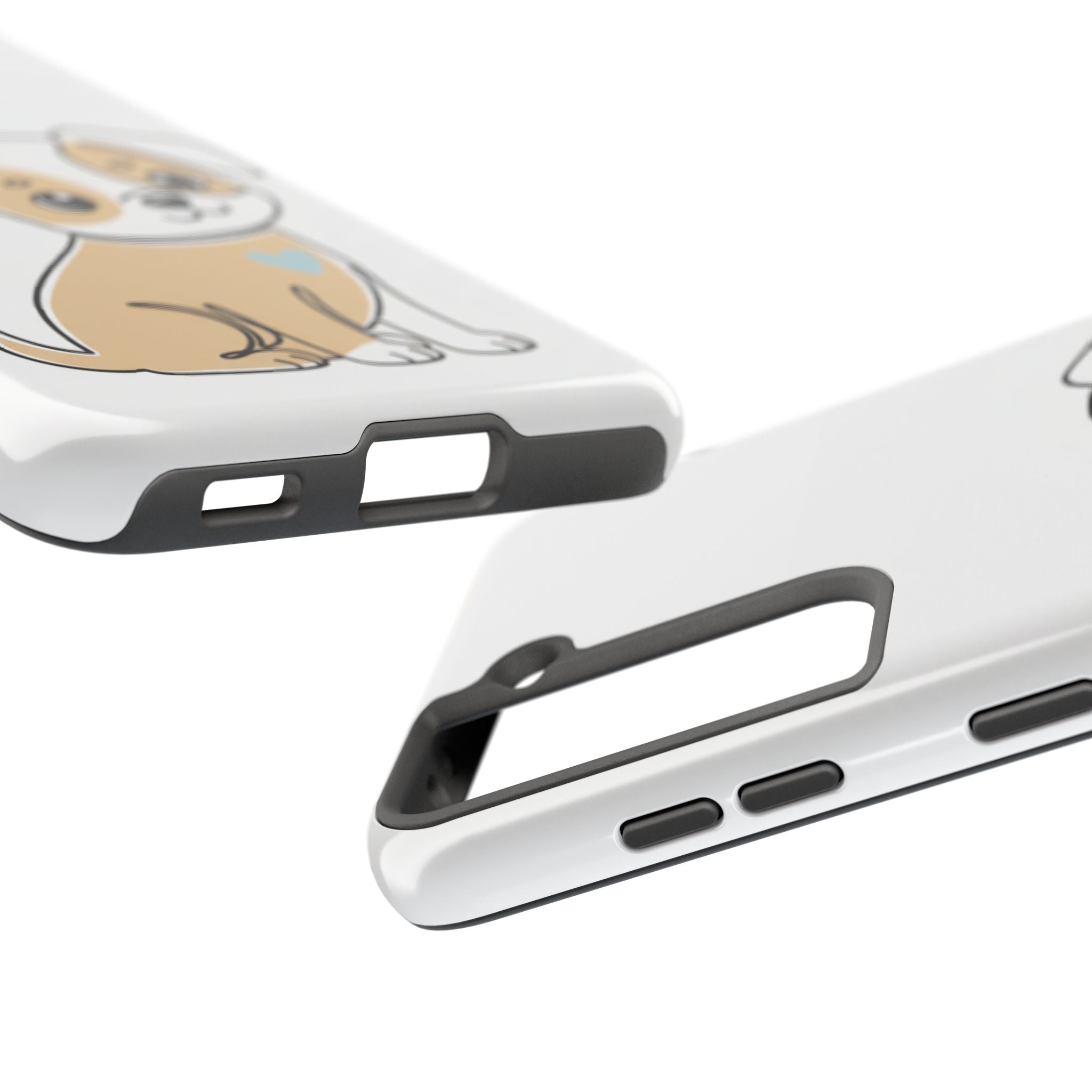 Cute Puppy Tough Phone Case – Cartoon Dog Protective Phone Cover