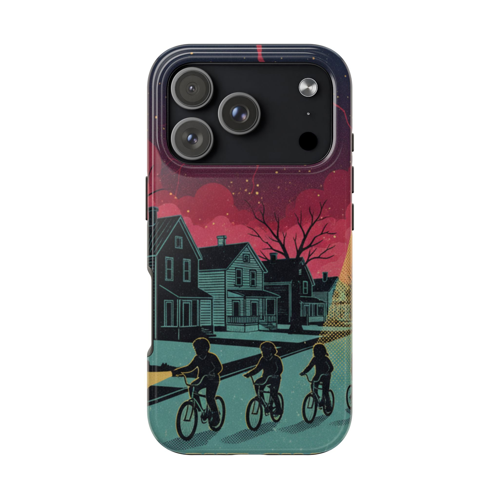 Tough Phone Case — Nostalgic Night Bike Ride Sky Design