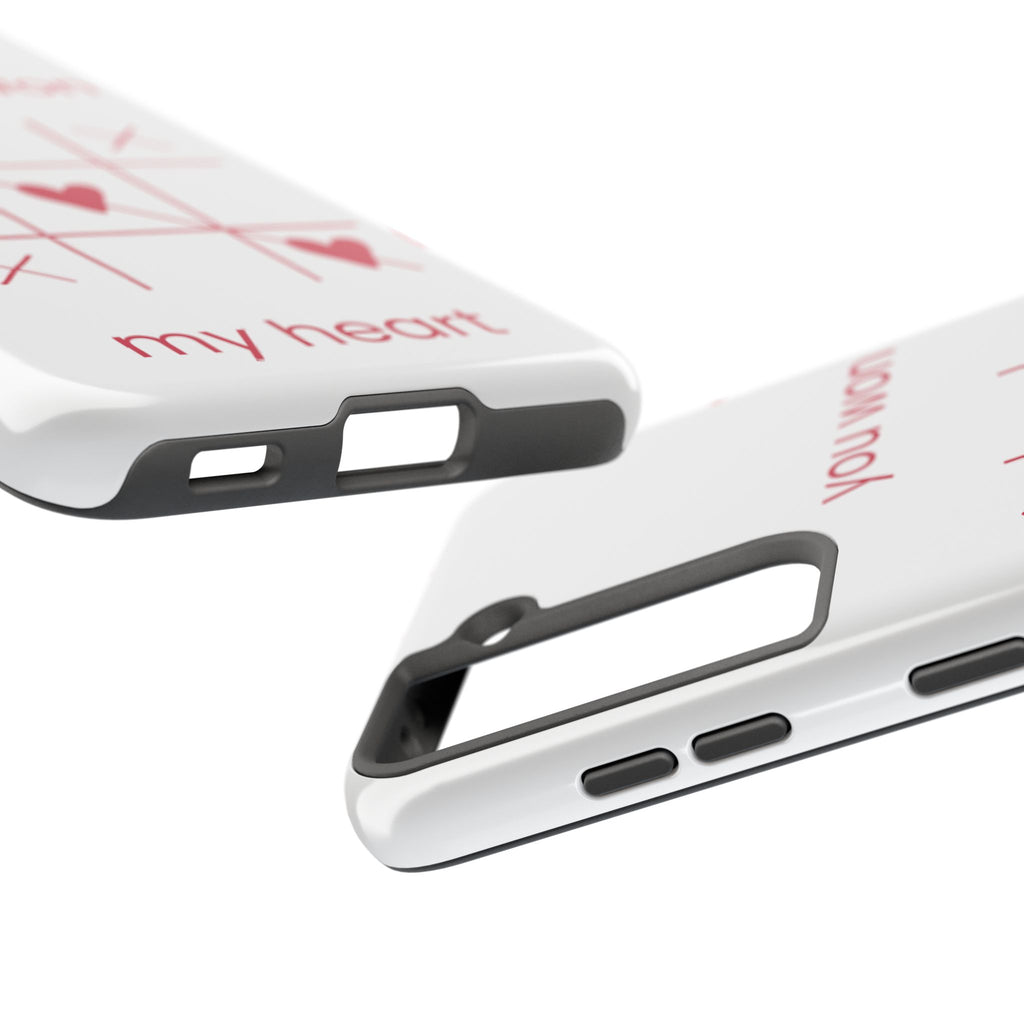Tough Phone Case — "You Won My Heart" Tic-Tac-Toe Valentine Phone Cover