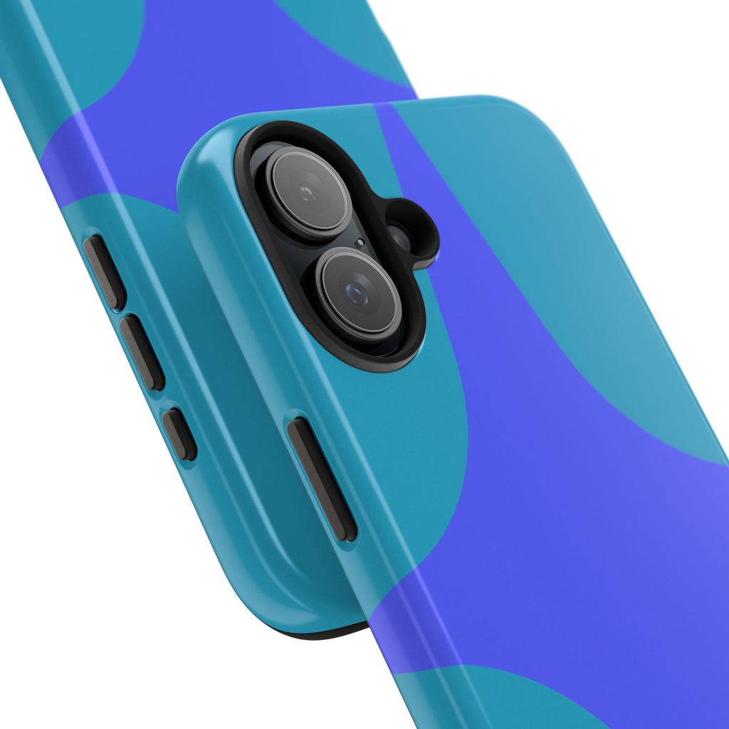 Teal & Indigo Starburst Tough Phone Case — Durable Protective Phone Case
