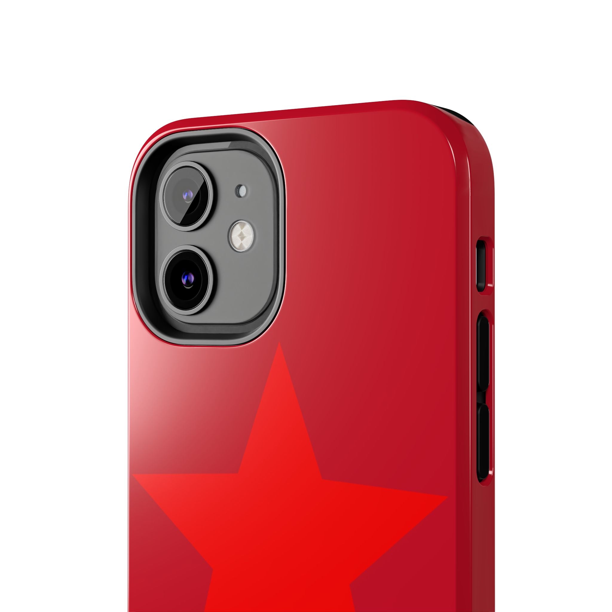 Red Star Tough Phone Case — Dual-Star Protective iPhone Cover