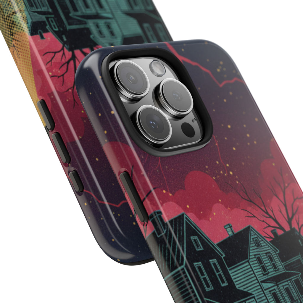 Tough Phone Case — Nostalgic Night Bike Ride Sky Design