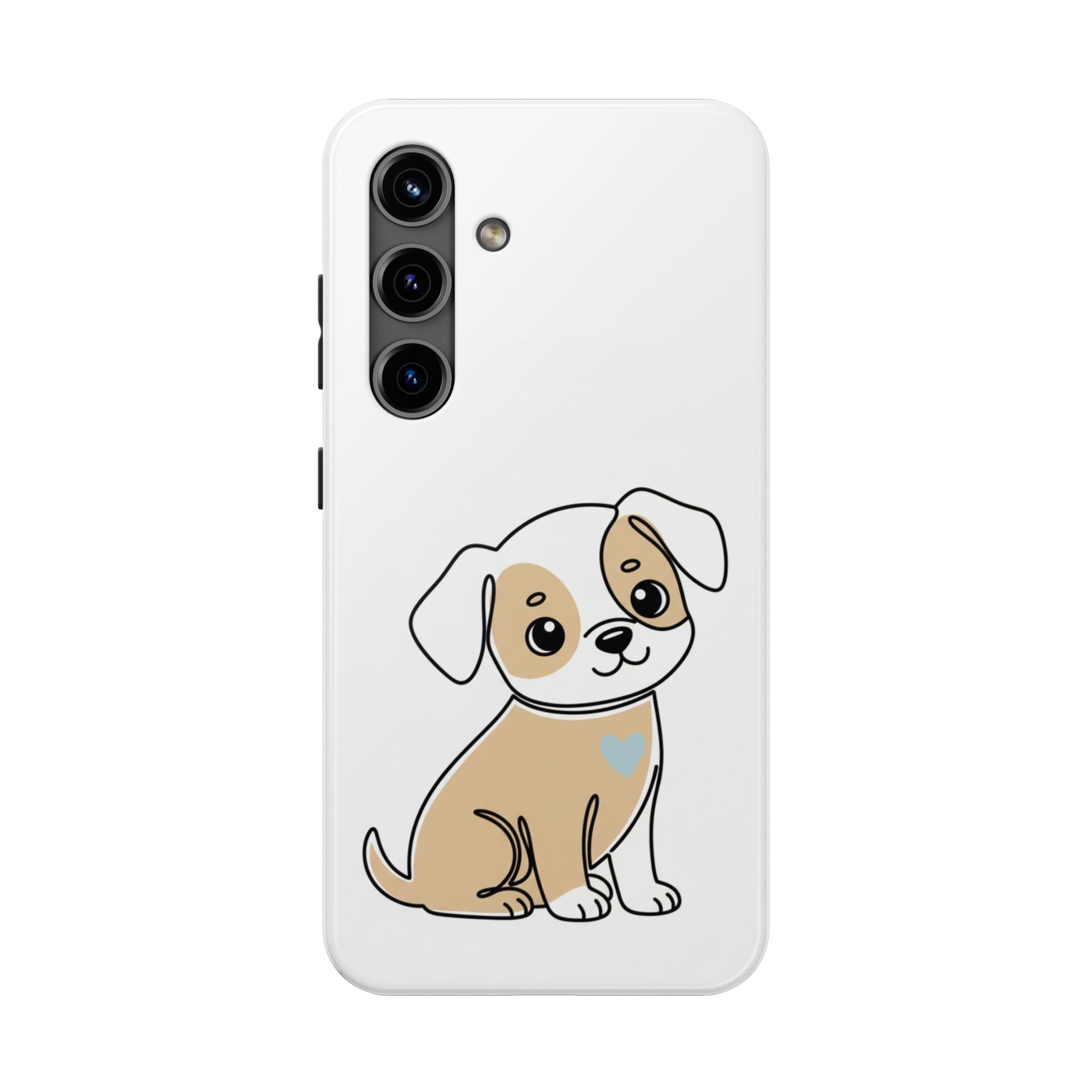 Cute Puppy Tough Phone Case – Cartoon Dog Protective Phone Cover
