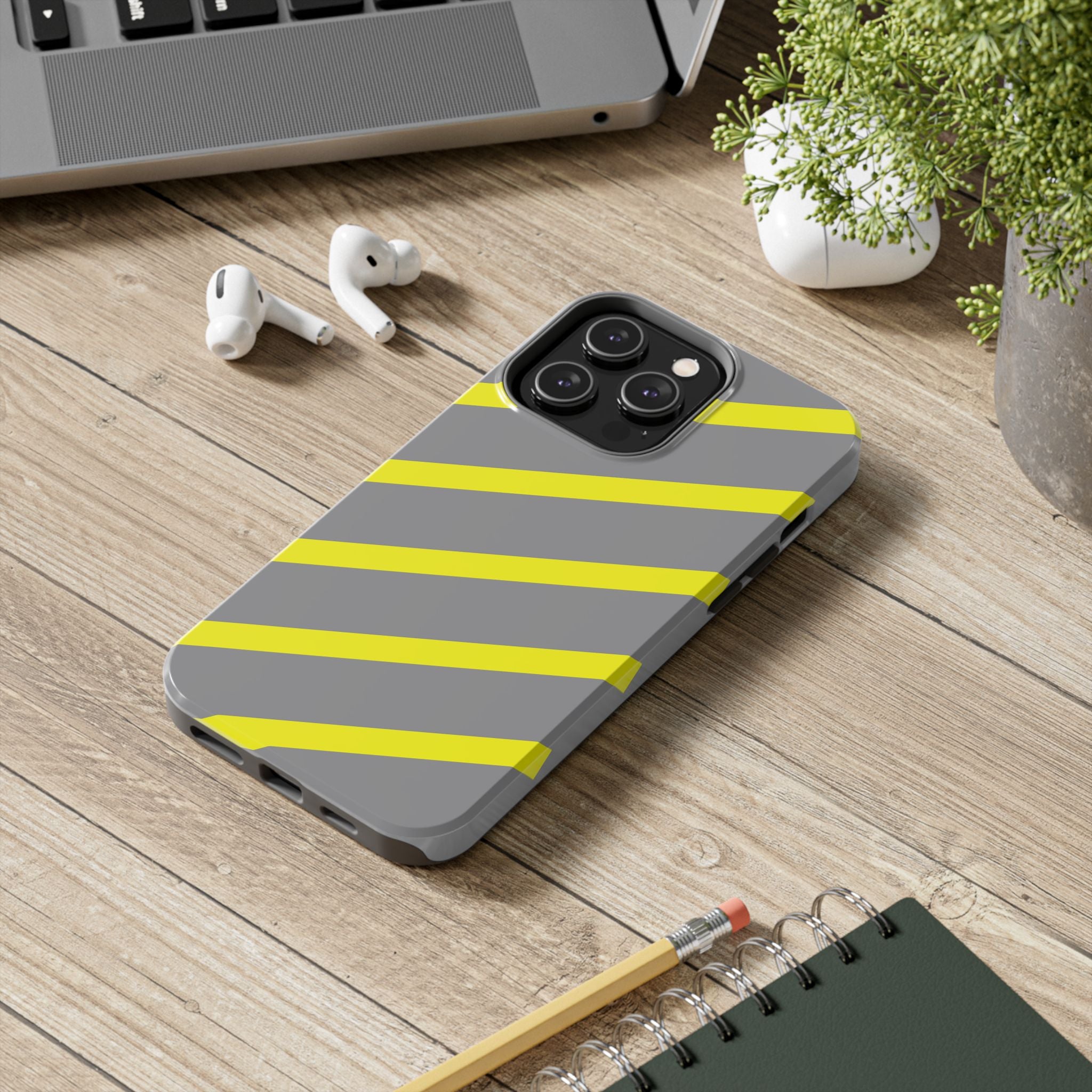 Copy of Tough Phone Case — Blue Diagonal Stripe Shockproof Cover