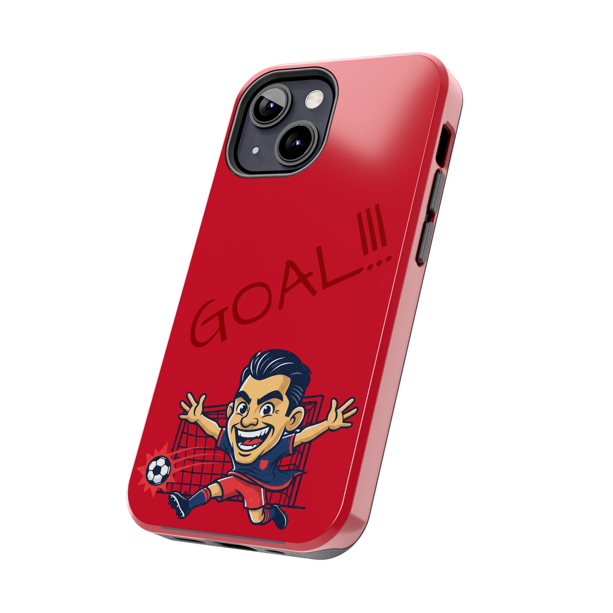Phone Case — 'GOAL!!!' Cartoon Soccer Player Tough Protective Case