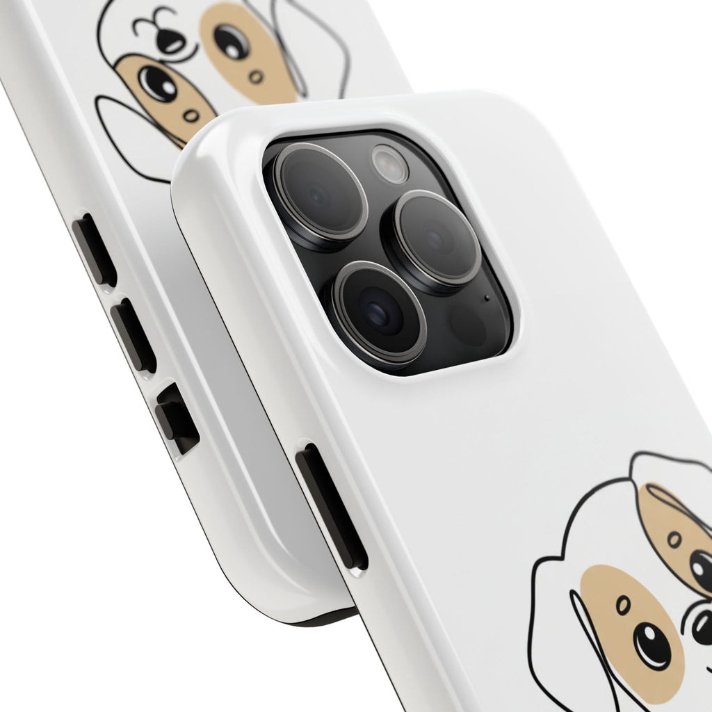 Cute Puppy Tough Phone Case – Cartoon Dog Protective Phone Cover
