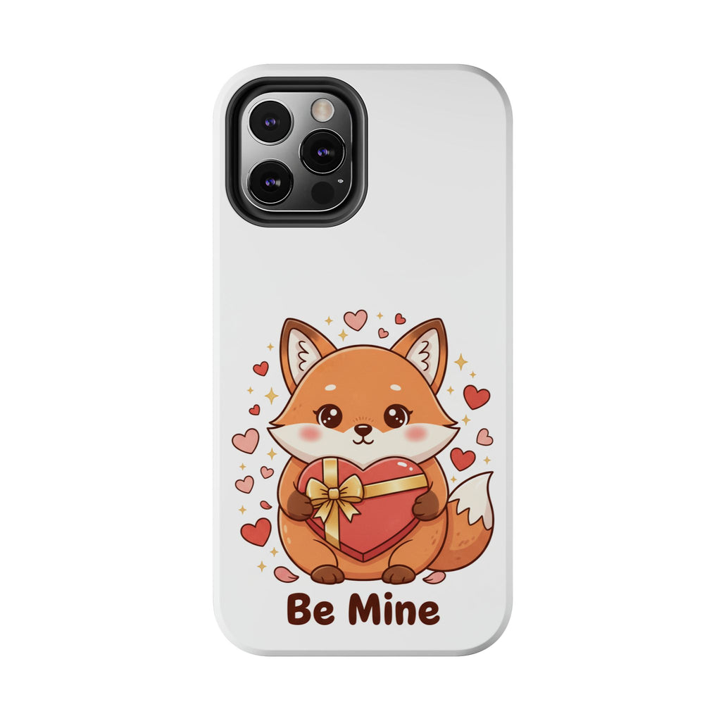 Phone Case — Cute Valentine Fox 'Be Mine' Protective Tough Case
