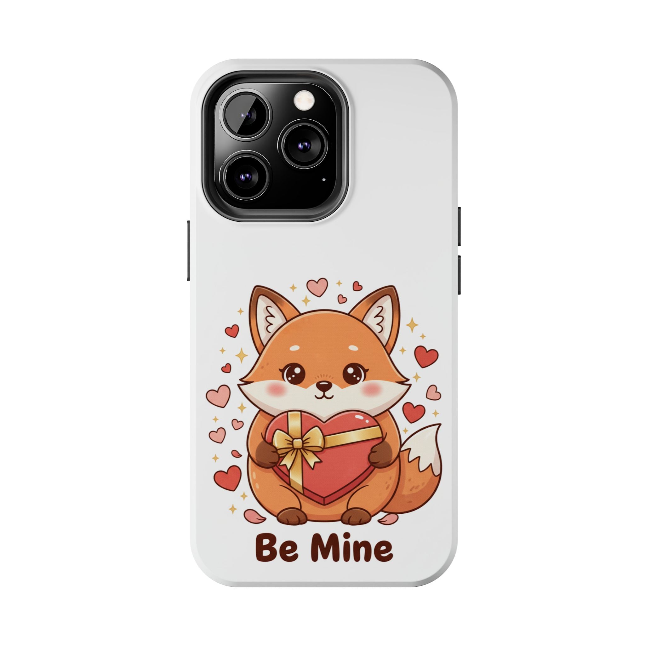 Phone Case — Cute Valentine Fox 'Be Mine' Protective Tough Case