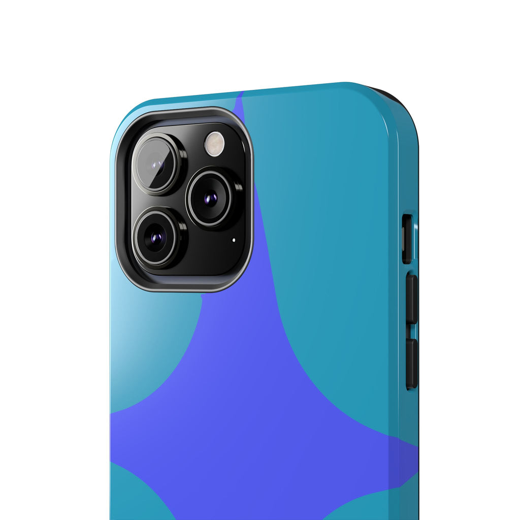 Teal & Indigo Starburst Tough Phone Case — Durable Protective Phone Case