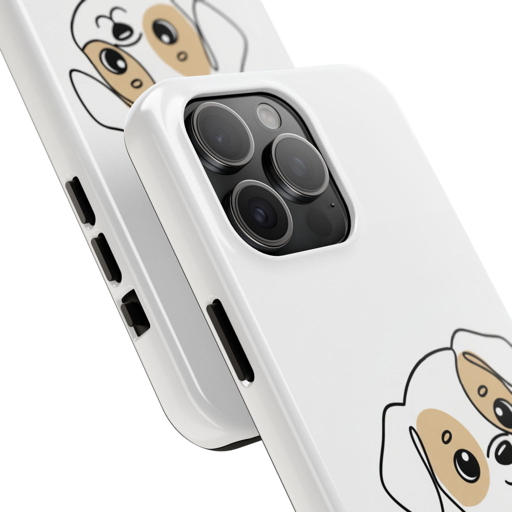 Cute Puppy Tough Phone Case – Cartoon Dog Protective Phone Cover