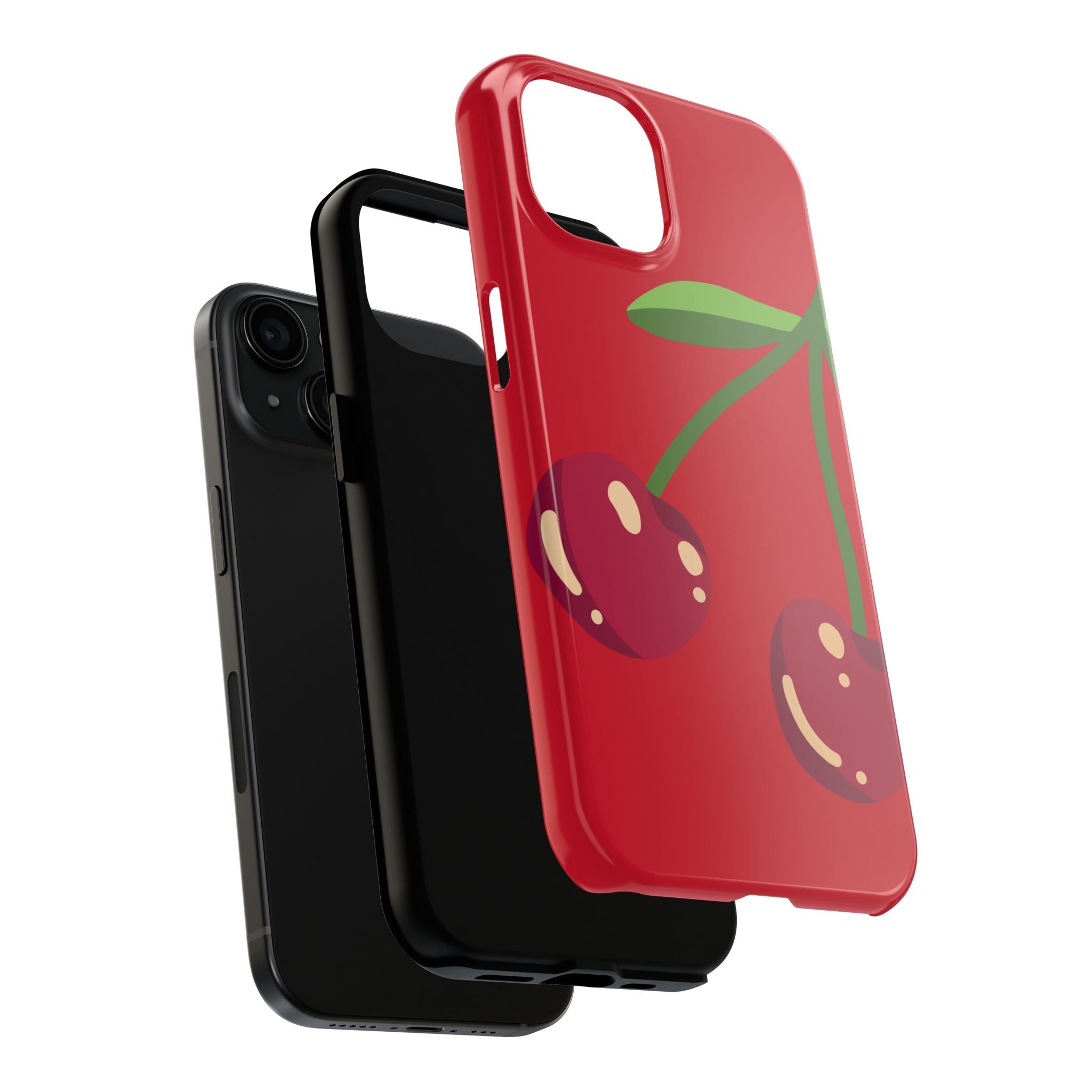 Cherry Red Tough Phone Case — Cute Retro Fruit iPhone Case