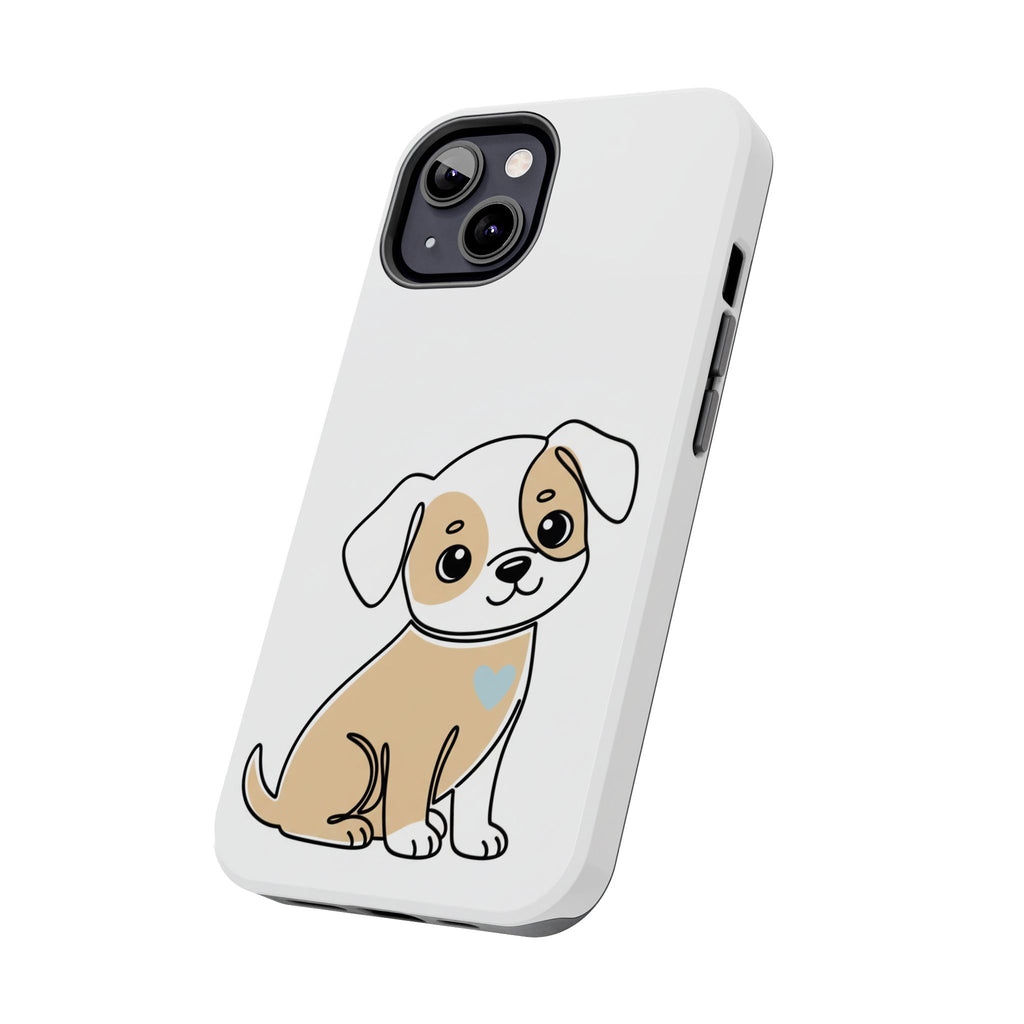 Cute Puppy Tough Phone Case – Cartoon Dog Protective Phone Cover