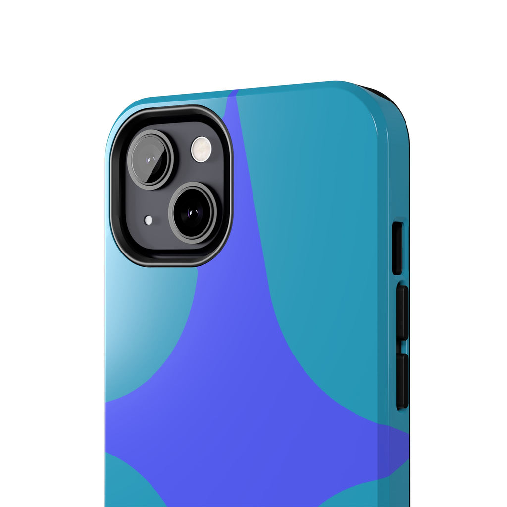 Teal & Indigo Starburst Tough Phone Case — Durable Protective Phone Case