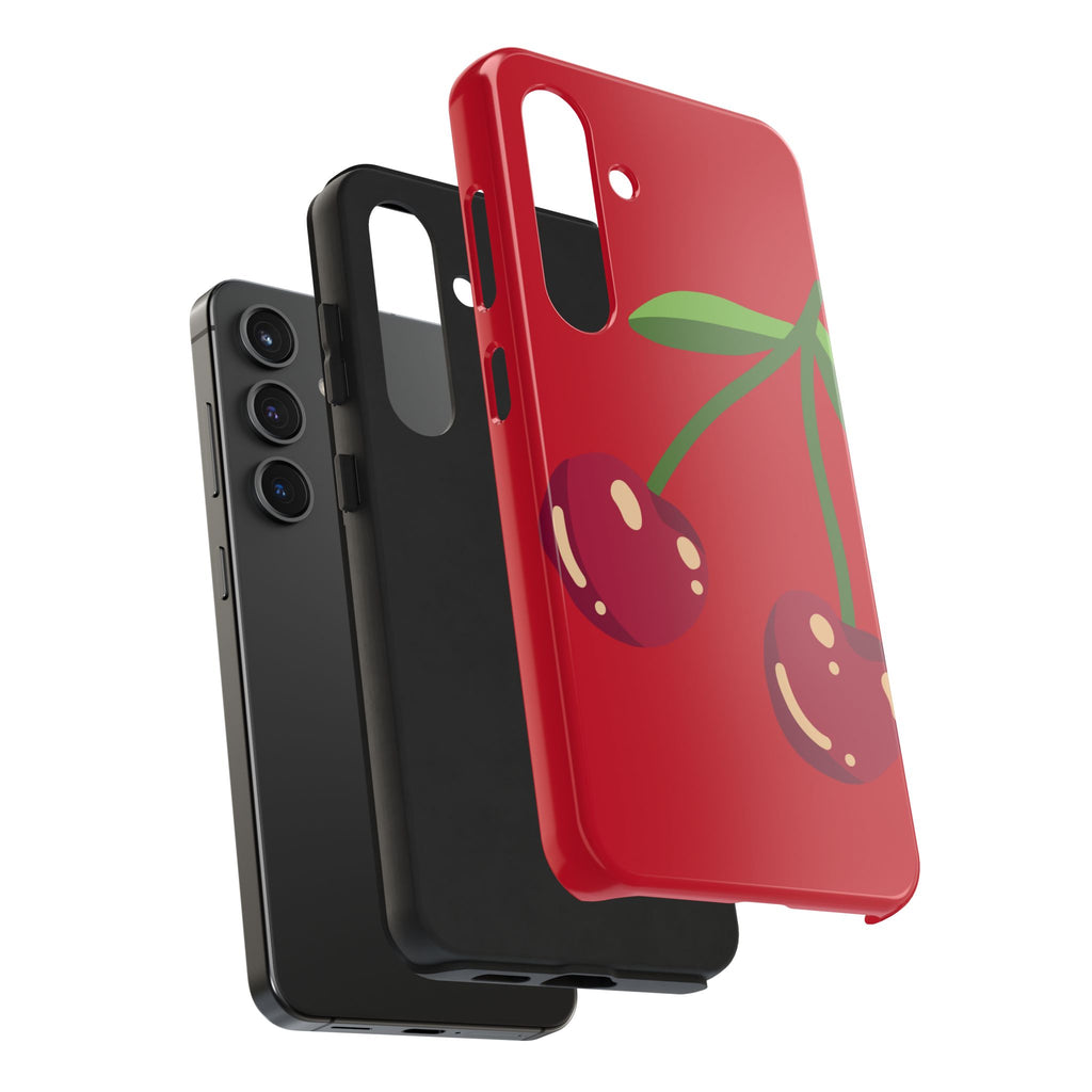 Cherry Red Tough Phone Case — Cute Retro Fruit iPhone Case